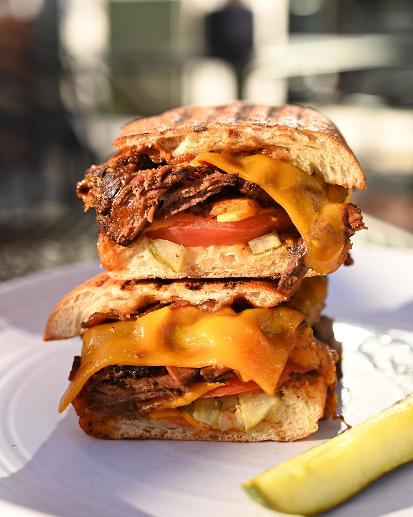 Espresso (yes, espresso!) Barbecue Short Rib Panini 🤩

This week&rsquo;s special has braised short rib, espresso barbecue sauce, diced pickles, cheddar cheese, applewood smoked bacon, and farm fresh tomatoes all pressed on a ciabatta! 

#pressedcafe