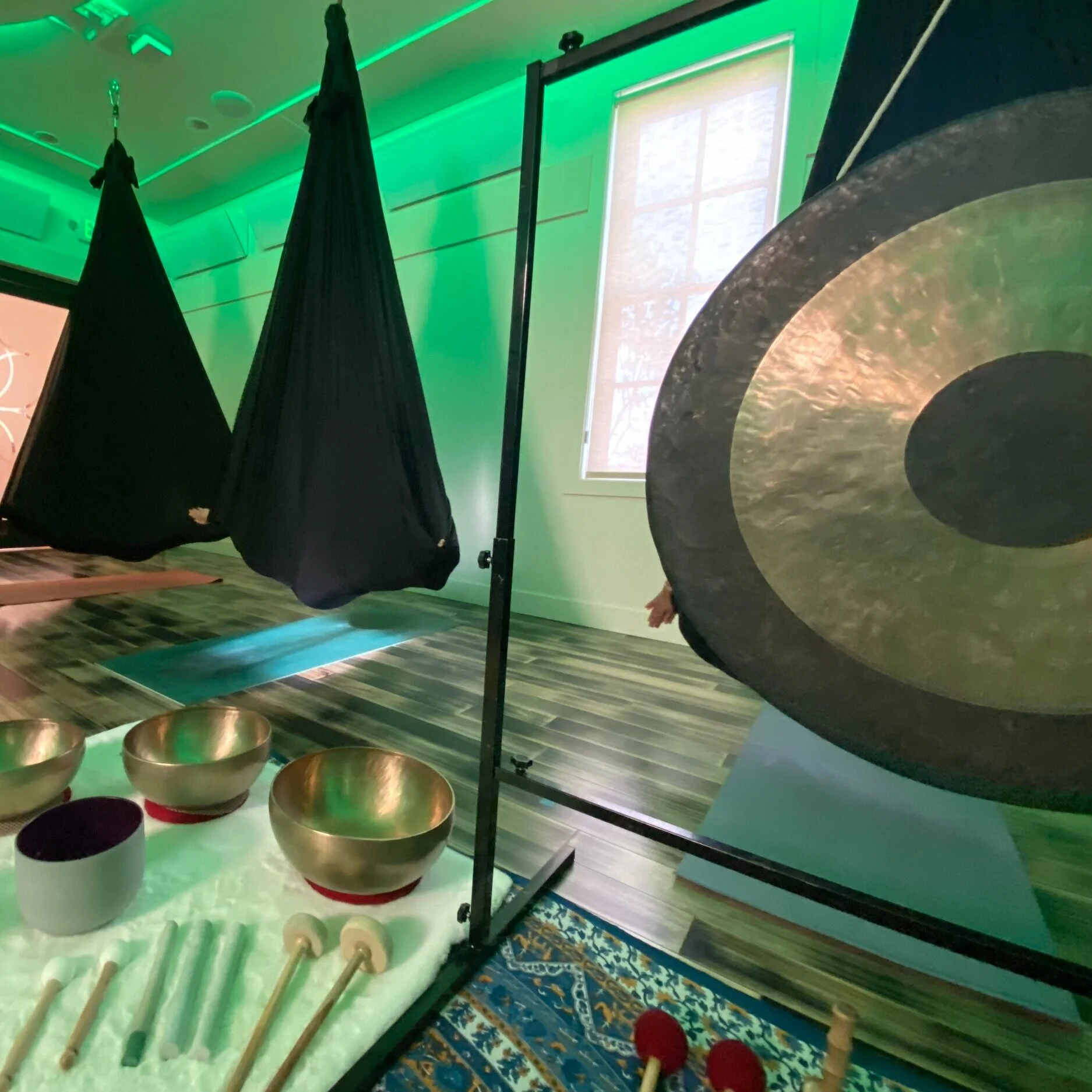 Restorative Aerial Yoga + Sound Bath Journey