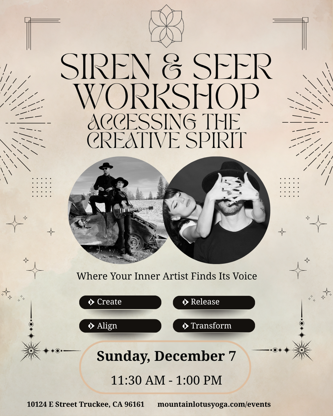 Siren &amp; Seer Workshop: Accessing the Creative Spirit