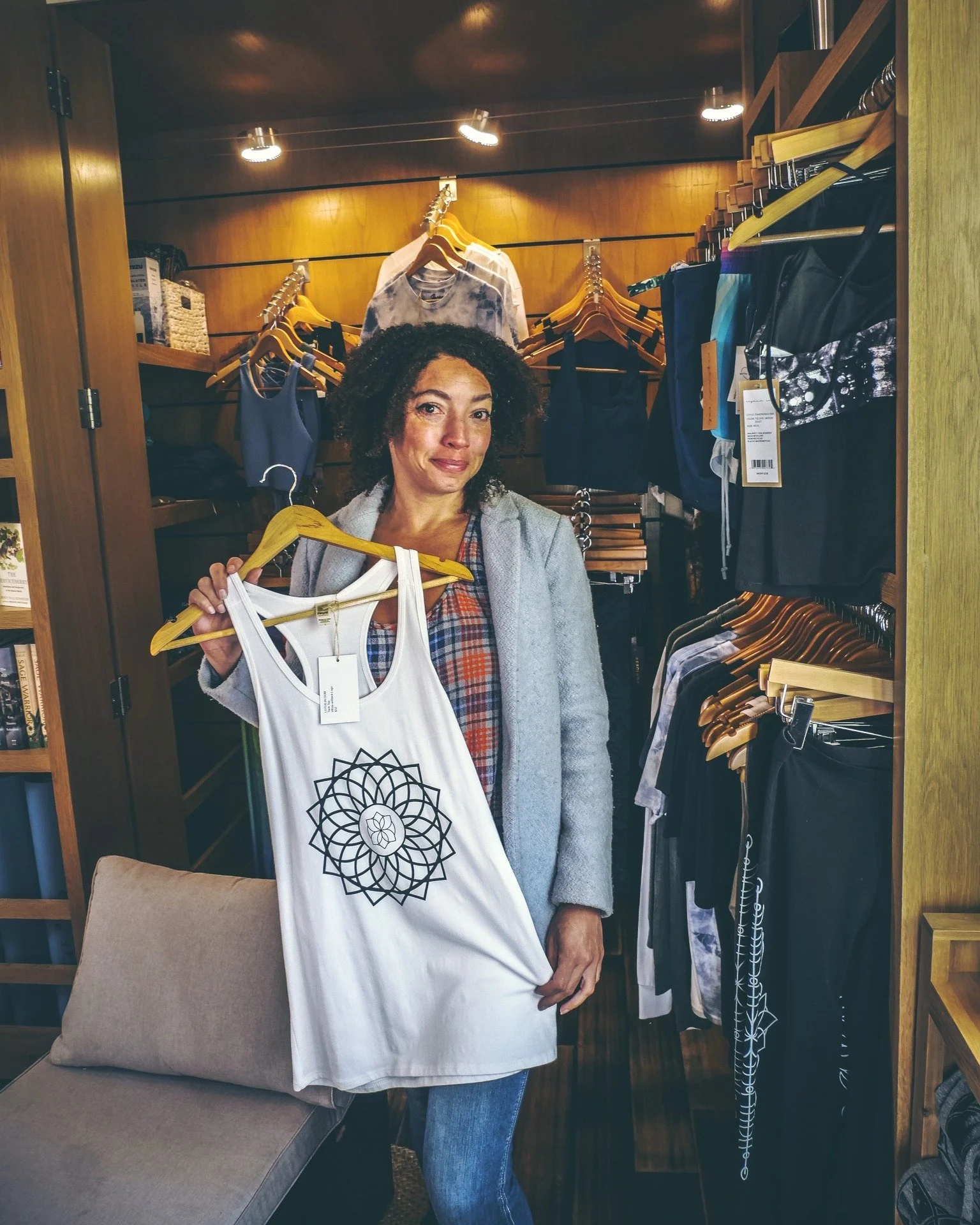 Cozy layers, soft fabrics, and local love 🤍⁠
⁠
Our Mountain Lotus threads are designed for comfort, movement, and mindful living &mdash; made locally with healthy, feel-good fabrics that flow with your practice and your lifestyle. From tanks and tee