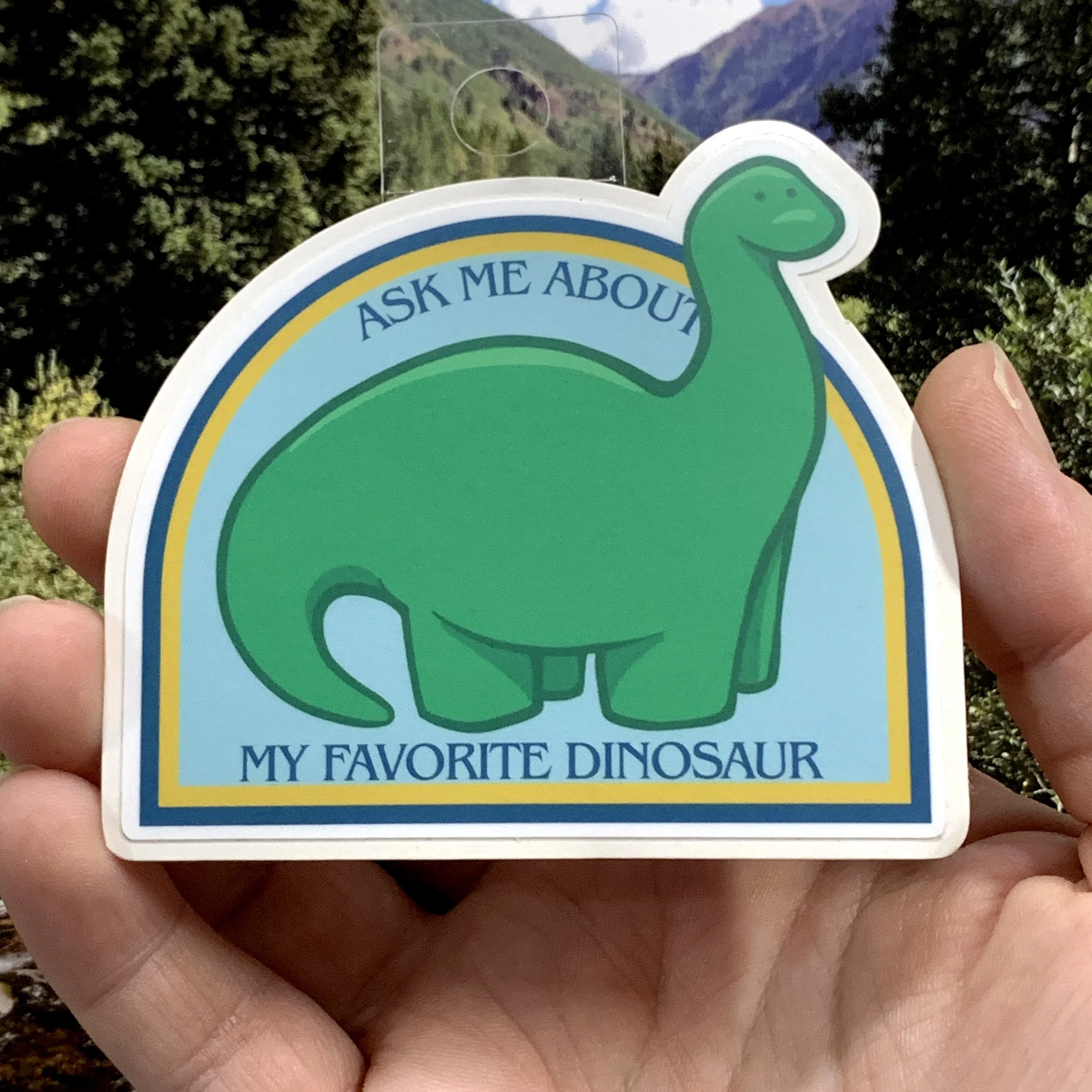 Ask Me About My Favorite Dinosaur Brontosaurus Vinyl Sticker ...