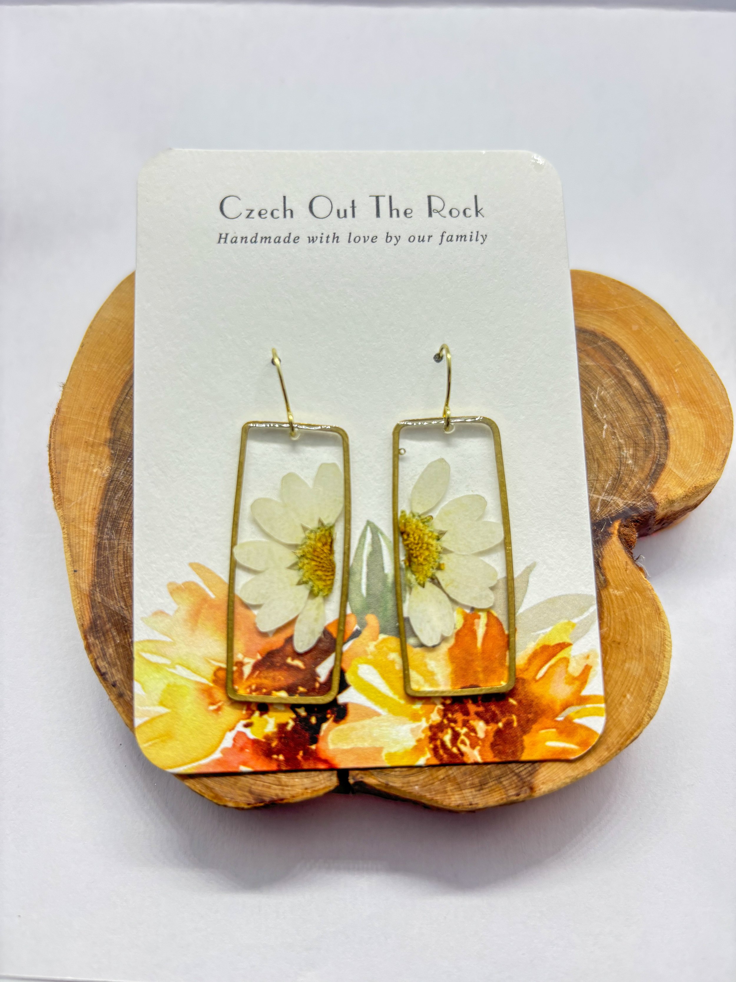 Half daisy earrings