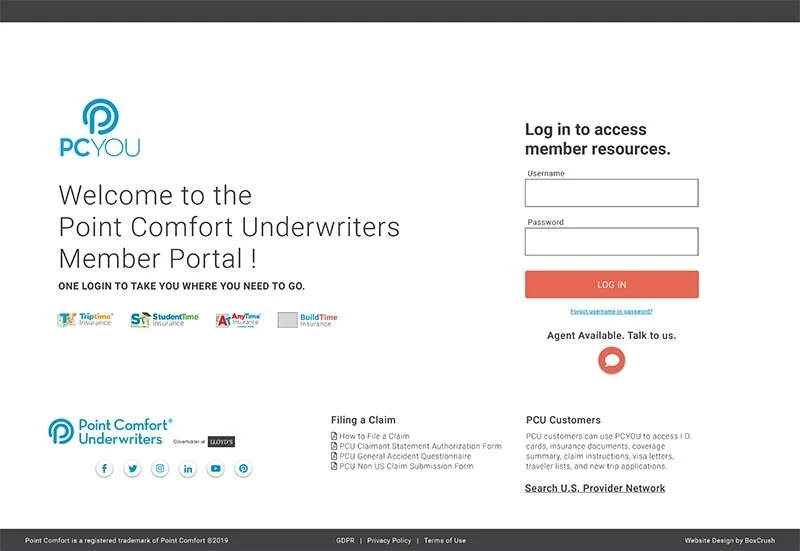 Member Portal Design for Point Comfort Underwriters — Jillian Leigh Designs