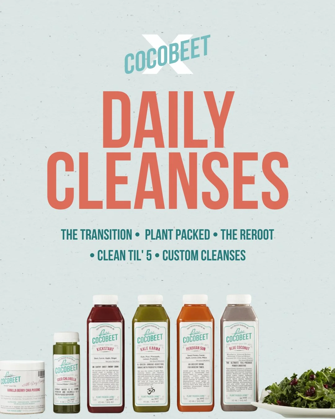 If you&rsquo;ve been craving a wellness reset, this is your sign. ✨

Every Cocobeet cleanse follows a simple 3-phase process:
1️⃣ Prep with hydration + whole foods
2️⃣ Cleanse with organic, cold-pressed juices
3️⃣ Transition back with balanced meals
