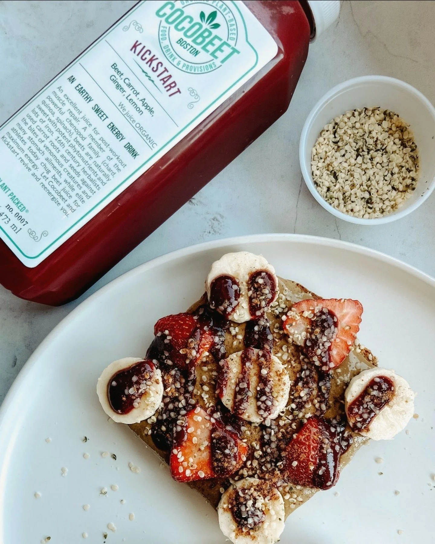 Nostalgic flavors meet real nourishment 🍓

Kickstart your morning with out SB &amp; J Toast! Homemade sunflower butter and berry jam on sprouted grain bread, topped with fresh fruits, berry compote and hempseeds for a sweet, protein-packed crunch.

