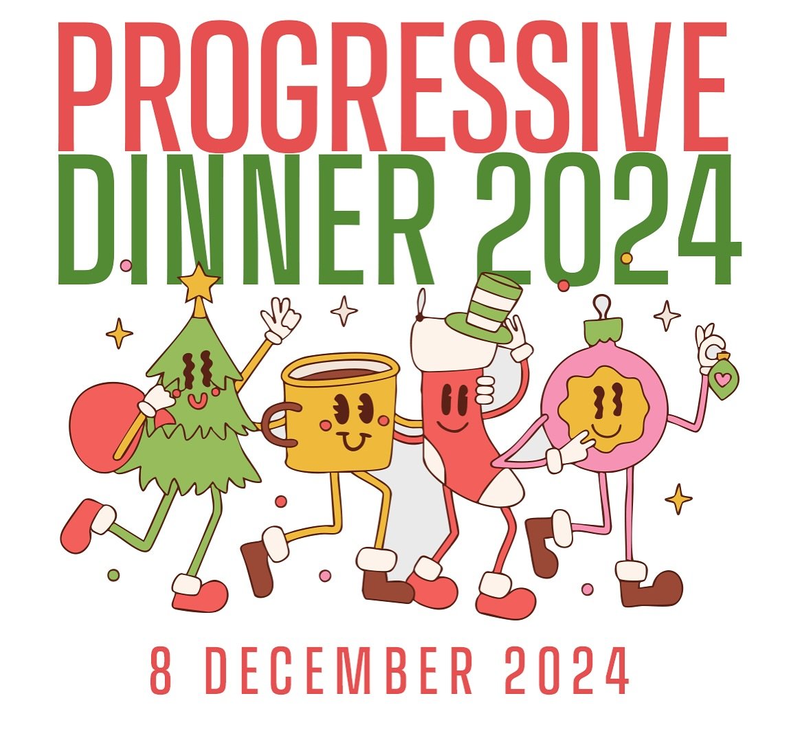🎄 Get ready for an unforgettable time at our Progressive Dinner on December 8th! 🎉 

Don&rsquo;t miss out on the fun, food, games, and surprises we&rsquo;ve got planned as we visit 3 homes through the night and have a great time hearing about the b