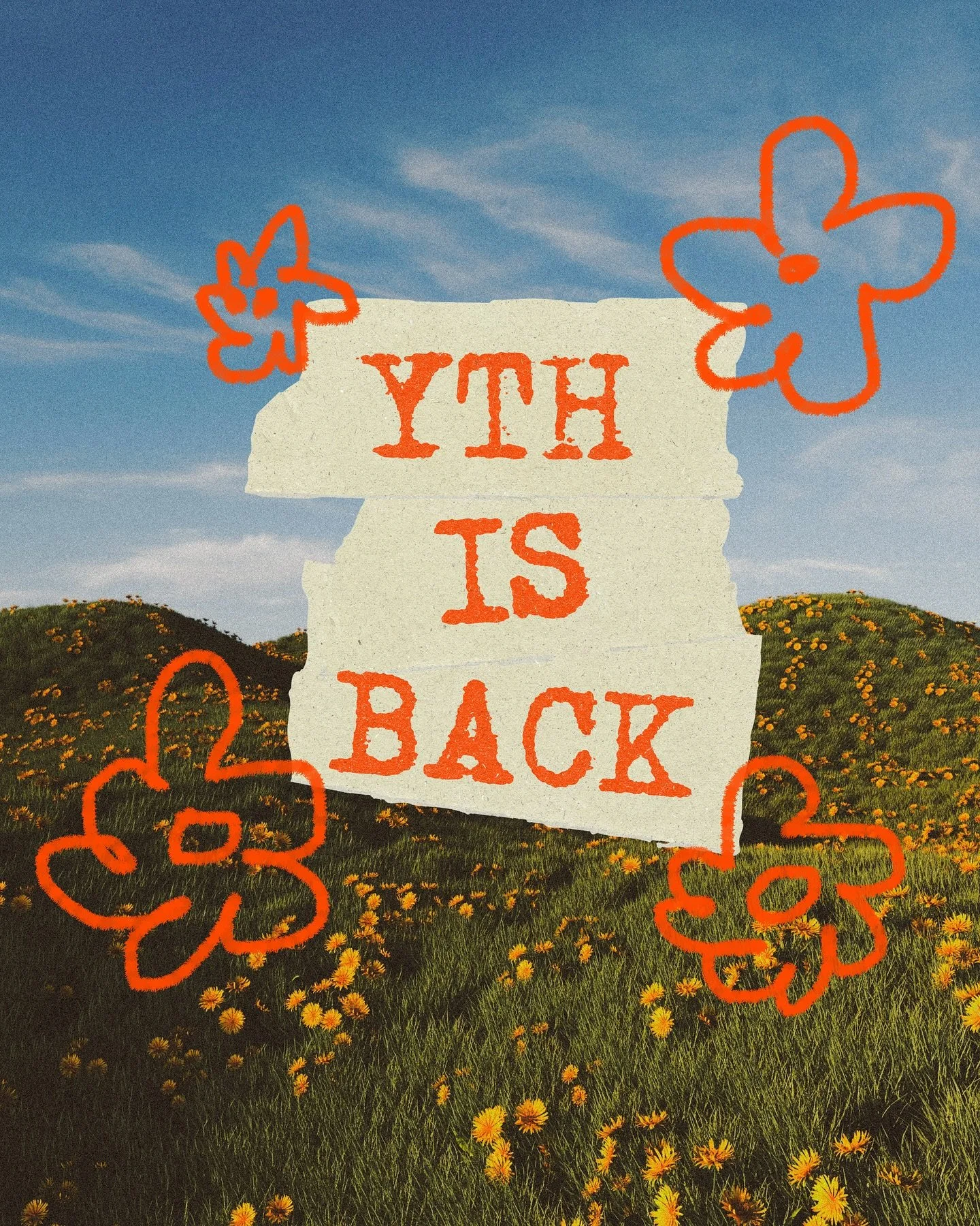 YTH. IS. BACK. 🌼 September 7 &bull; 6:00pm 🌼
 This is your year to grow. And no, we don&rsquo;t mean height. We mean Deeper.
 Rooted in Jesus. Growing in grace. For His Glory.
 We&rsquo;re praying for God to move in you and through you this year ❤️