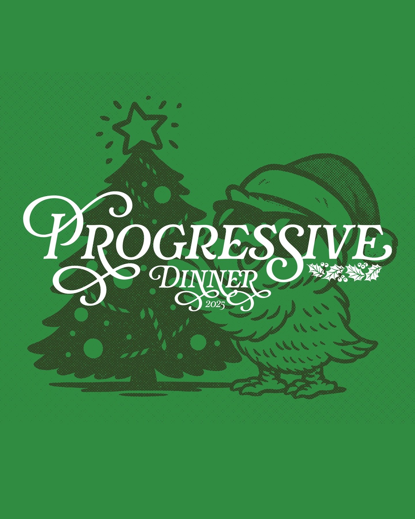 The most wonderful time of the year is here 🎄 
Our Progressive Dinner is next Sunday on December 7th! 🎁

Don&rsquo;t miss out on the fun, food, games, and surprises we&rsquo;ve got planned as we visit 3 homes through the night and have a great time