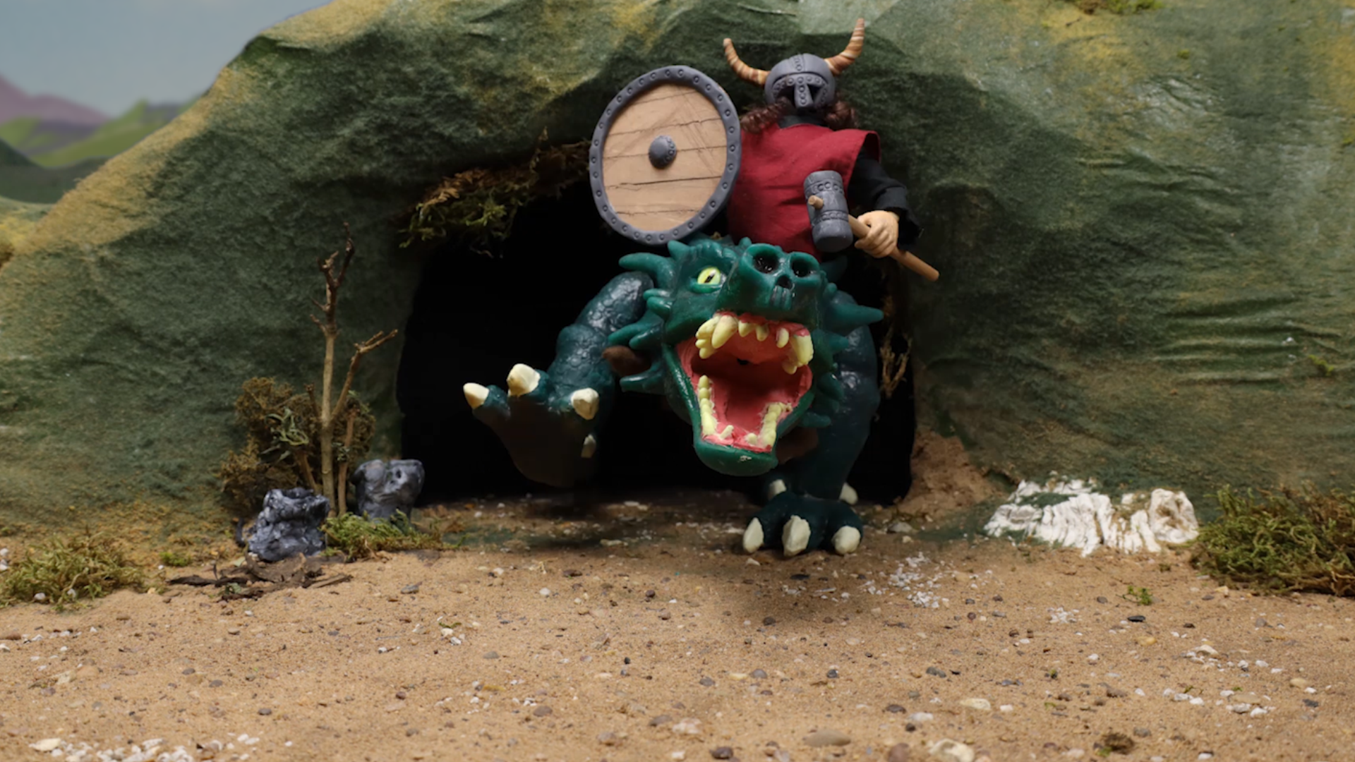 Hero 2, the Viking, fighting scene