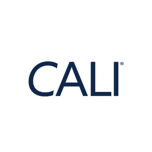 CALI logo in navy blue text on a white background.