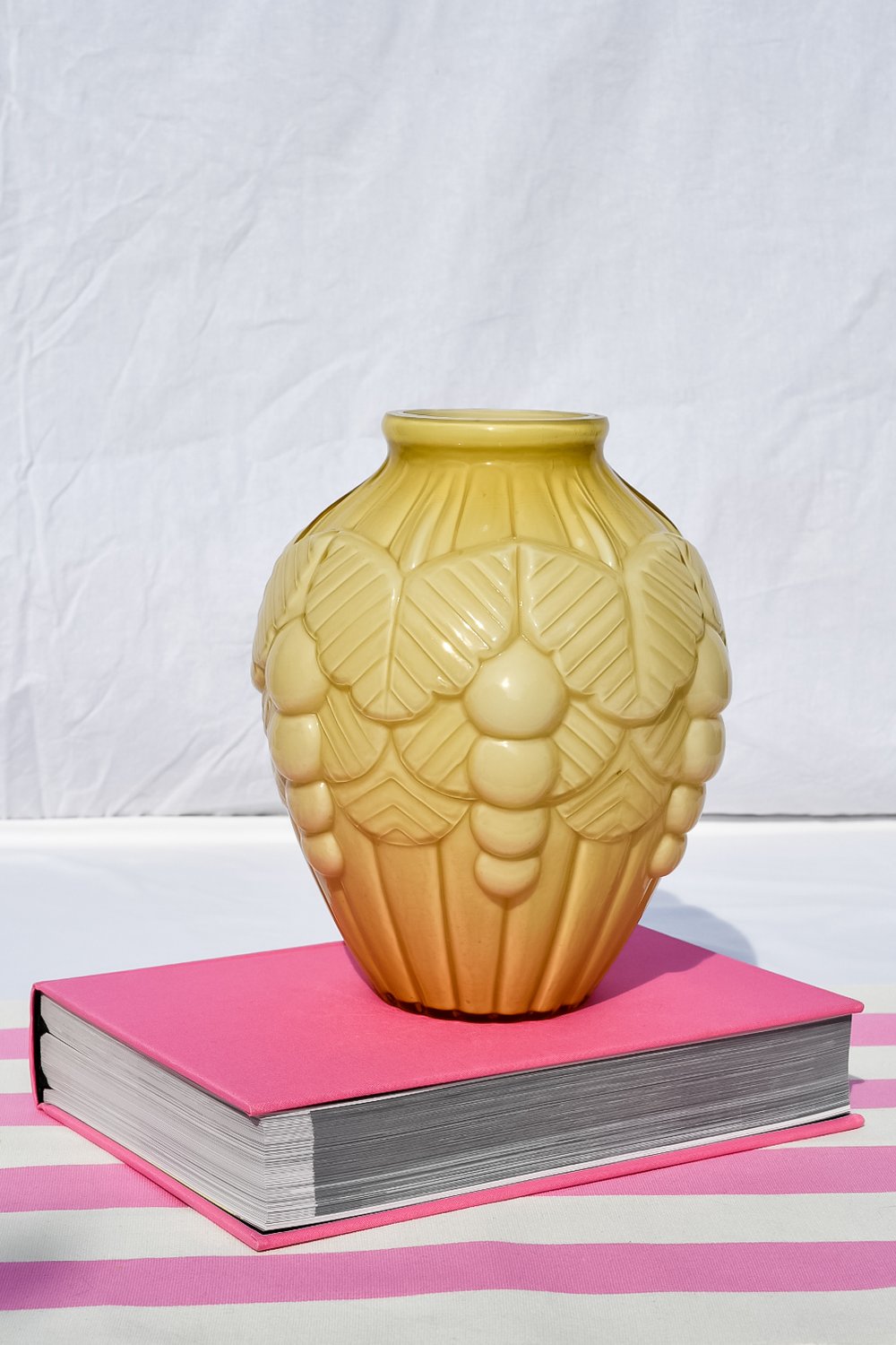 Large Art Deco Glass Vase — Albie & Pearl