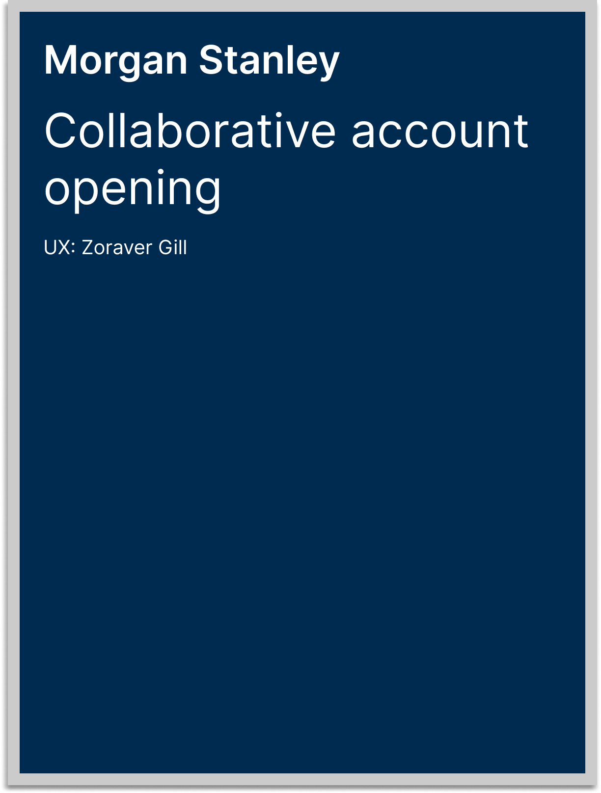 Collaborative account opening