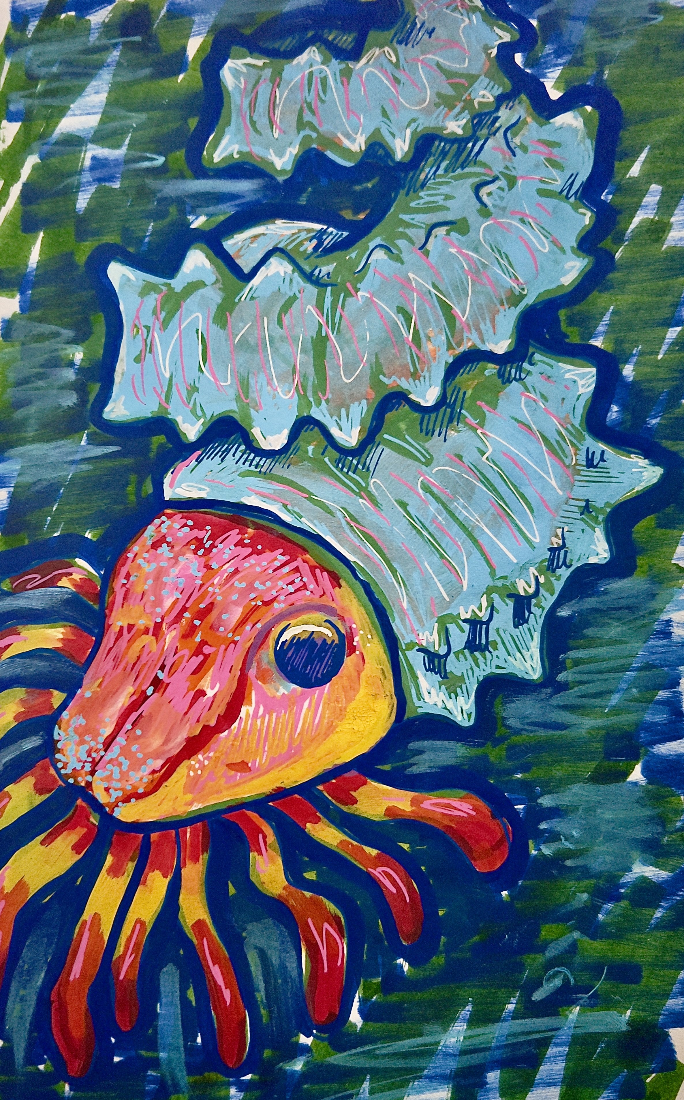 Acrylic Marker on paper, 2024