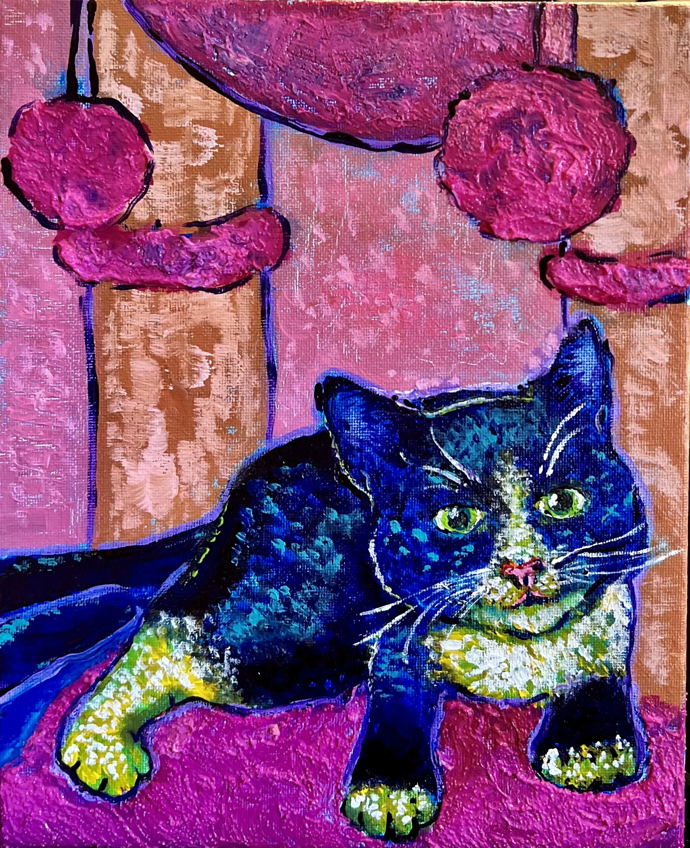 "Birthday" acrylic on canvas board, 8" x 10", 2023