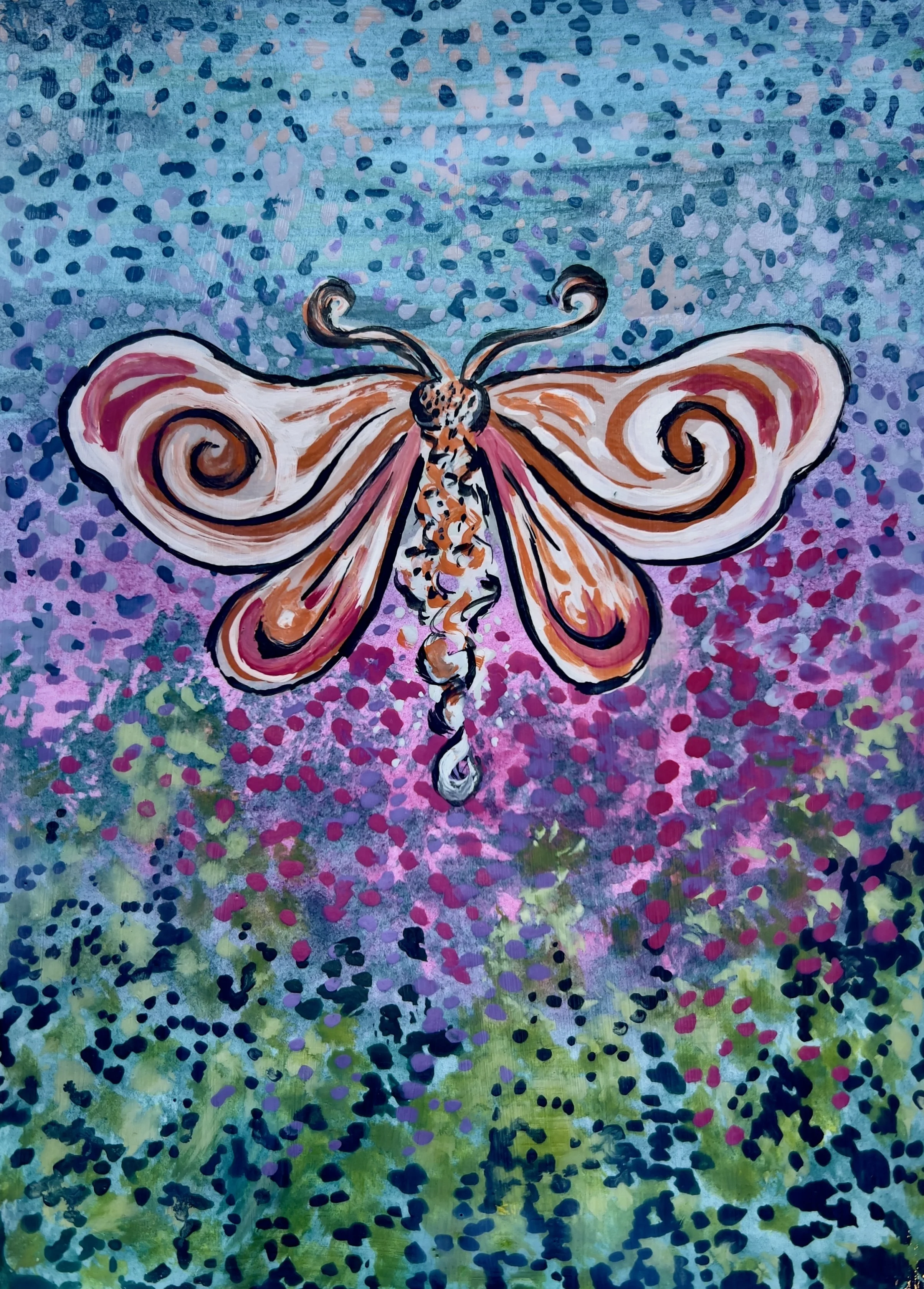 Untitled, Tempera on paper, 4" x 6", 2024