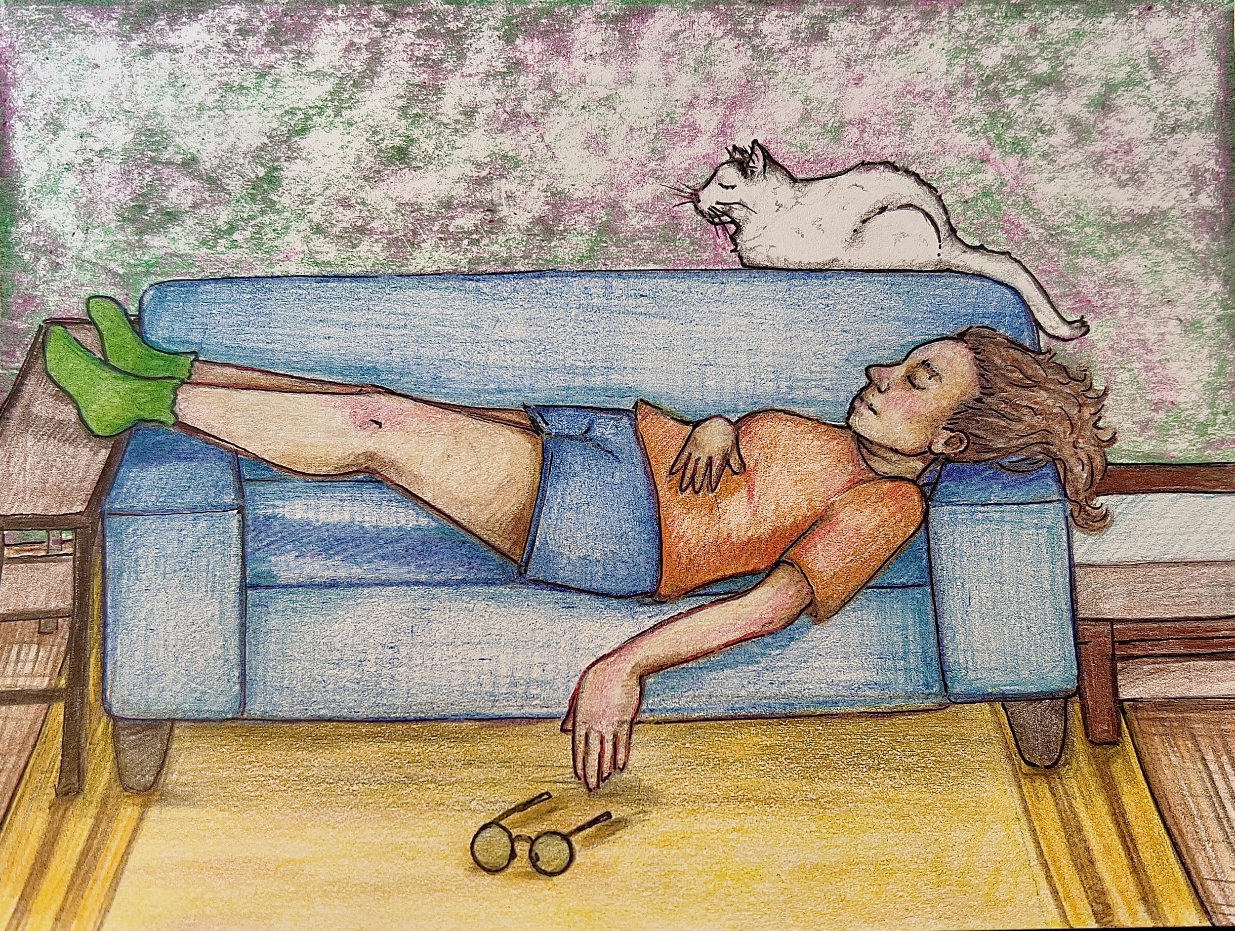 Colored Pencil and Crayon on paper, 2023