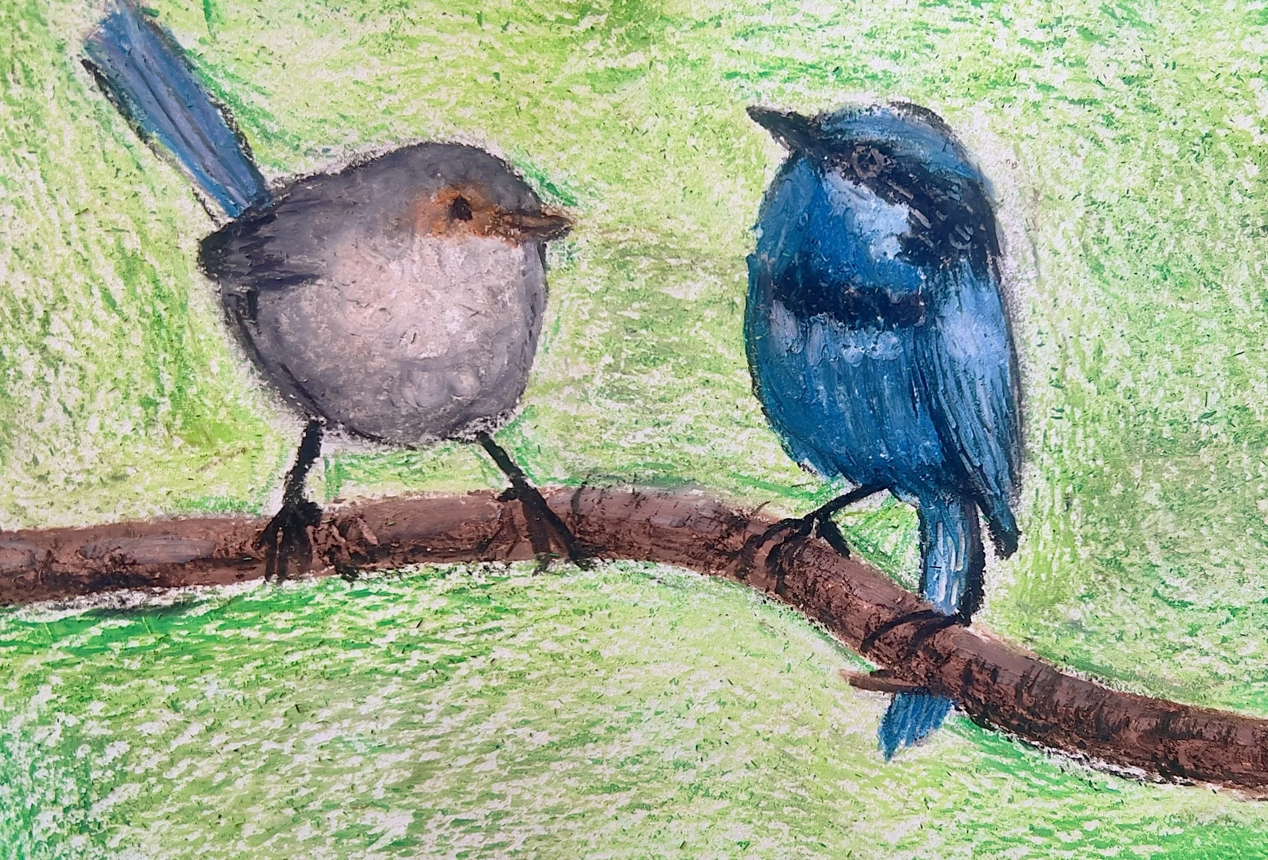 Oil Pastel on paper, 2023