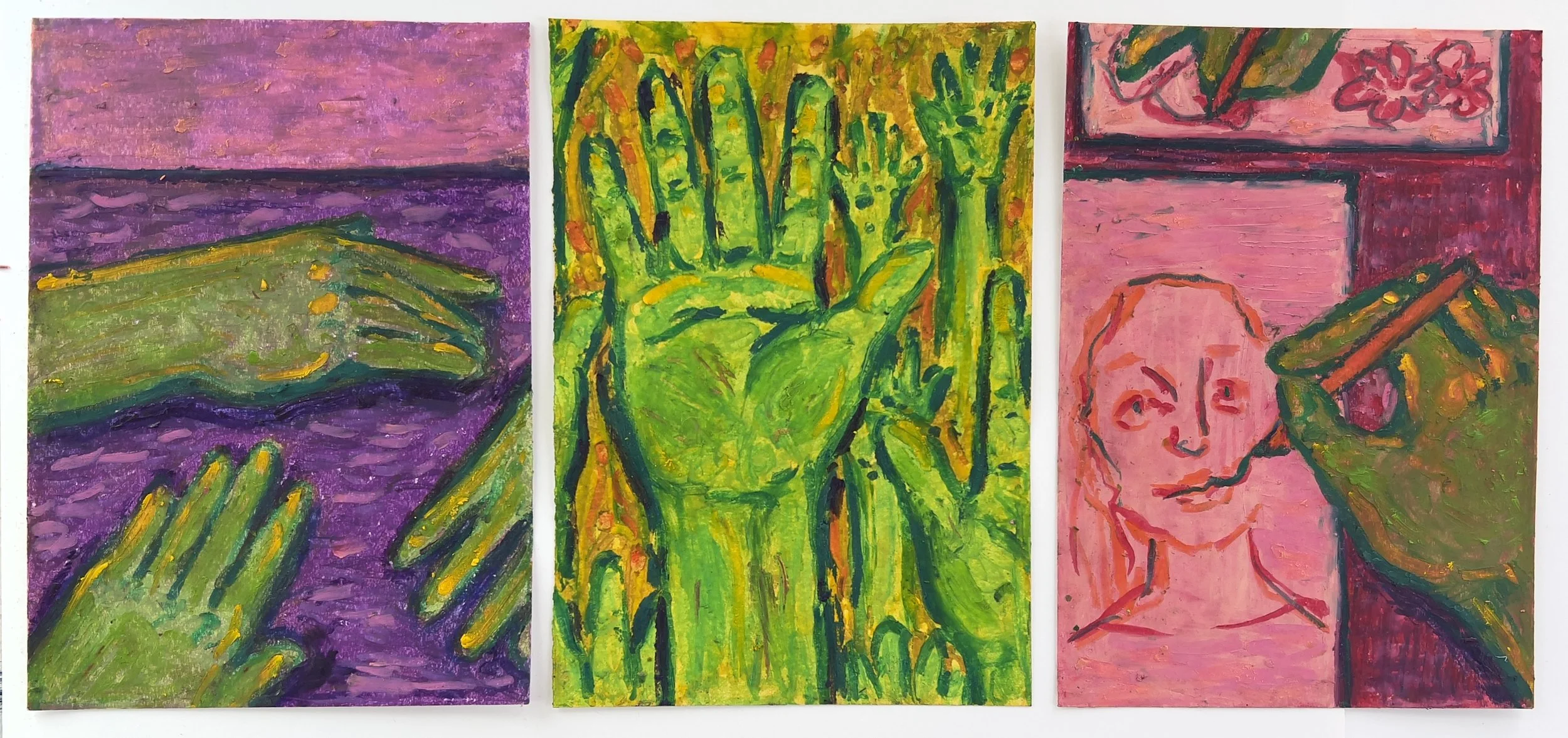 Oil Pastel on paper, 2025