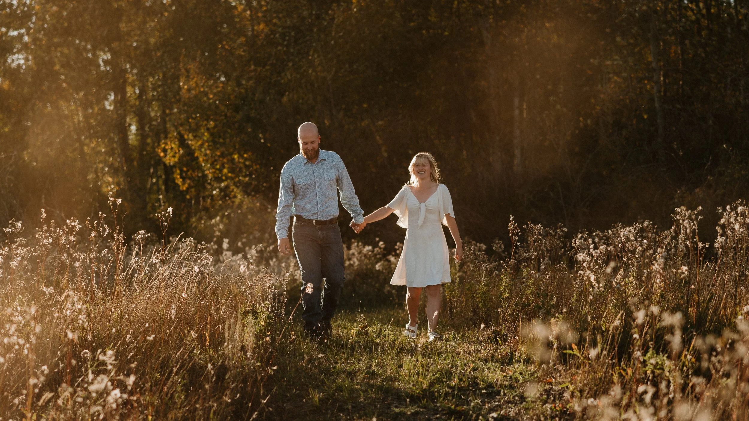 sunset engagement session at buffalo lake