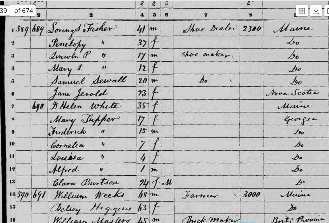 Clara Burston Battease Census Tupper Bath Maine 1850 Mary Heuston.png