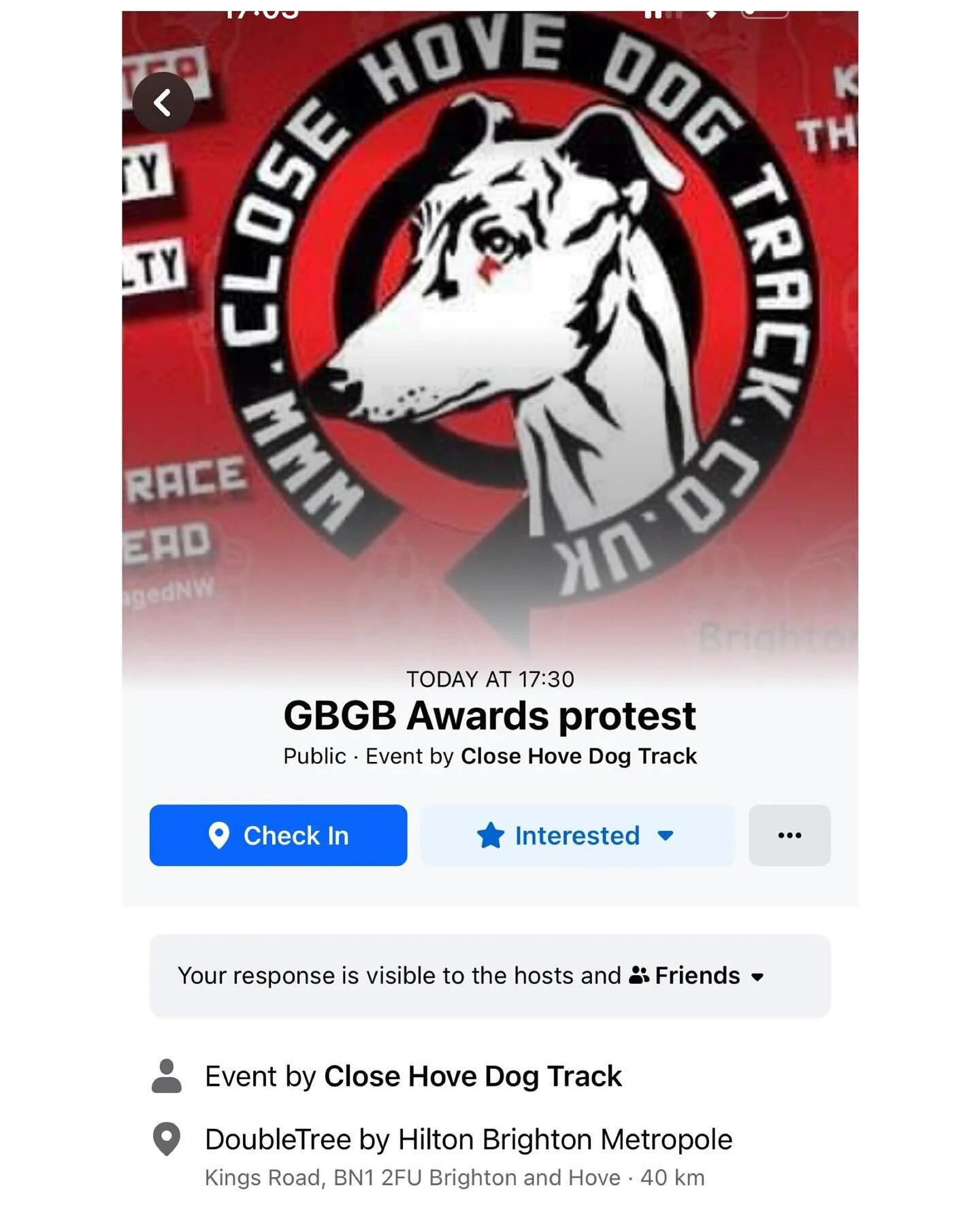 Please share and Protest if you in Brighton please attend 
Sun 3 March 5.30pm onwards
Protest at the GBGB awards event Brighton Hilton