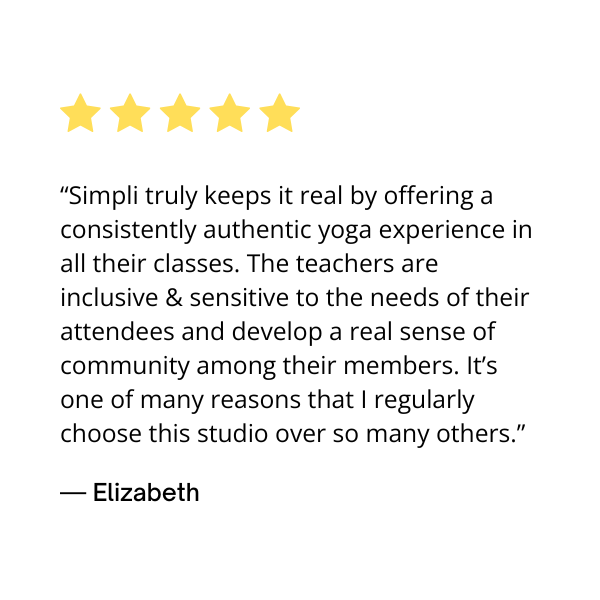The teachers are inclusive & sensitive to the needs of their attendees and develop a real sense of community among their members.