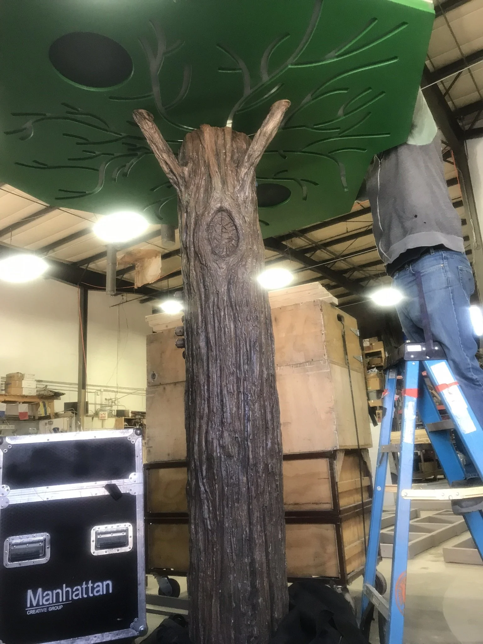 The Singing Tree in process (2019)
Anythink Library, Pearl Mack Branch
Scenic Charge Artist