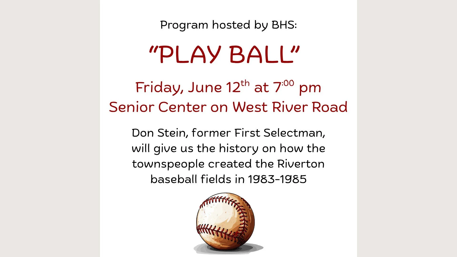 “Play Ball”, the history of the Riverton Baseball Fields