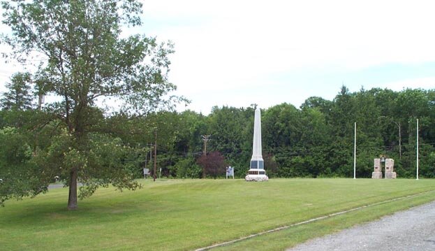 The large monument in the center of the photo above is the Soldiers Monument which was originally erected in 1897 at Barkhamsted Hollow. It was moved to this location at the Barkhamsted Center Cemetery green about 1939 when the Barkhamsted Reservoir