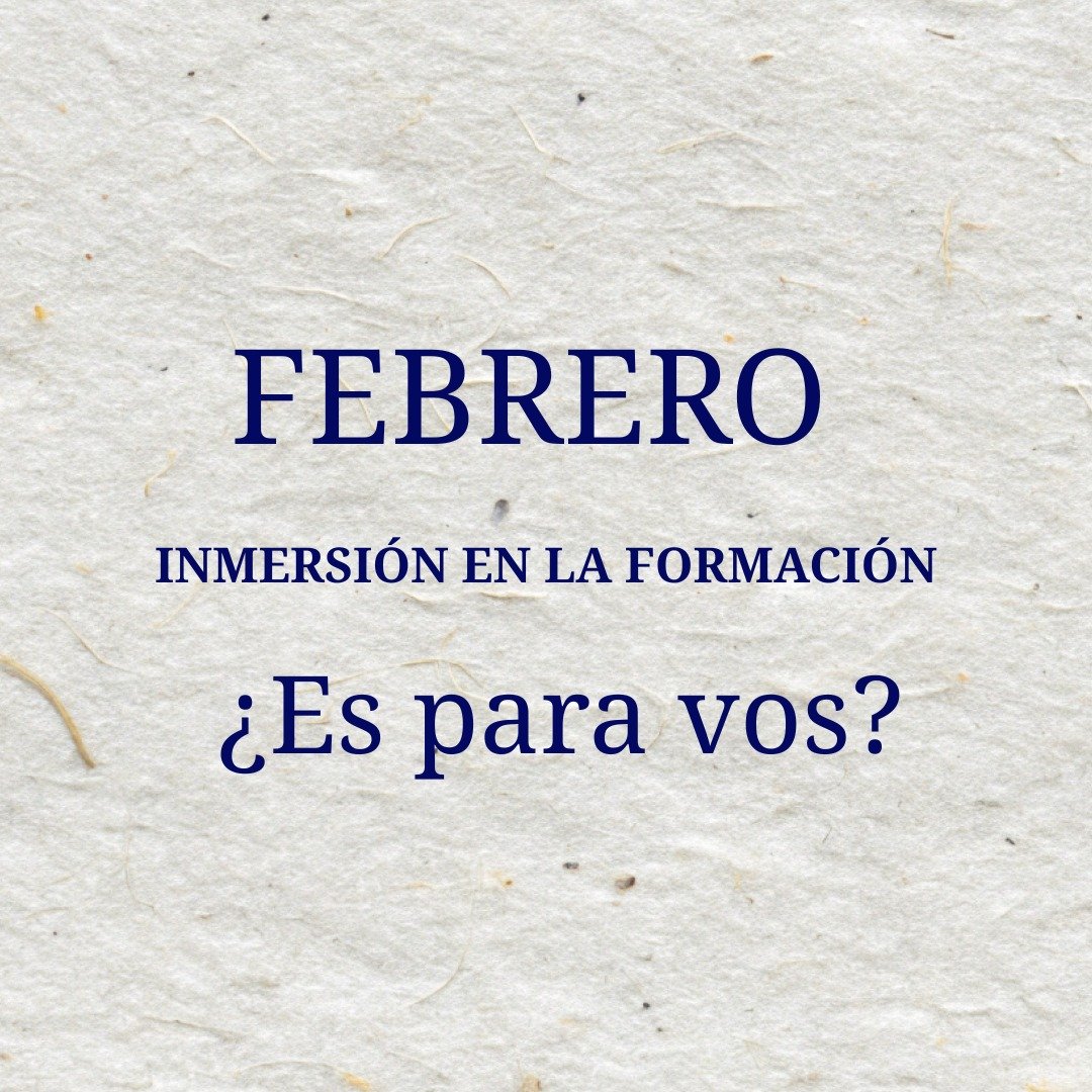 En febrero abrimos una inmersi&oacute;n de un mes dentro de la formaci&oacute;n.
Para quienes sienten el llamado a profundizar y ordenar su pr&aacute;ctica.
DM &ldquo;FEBRERO&rdquo;.

#danzaterapia
#formacioncorporal
#movimientoconsciente
#cuerpoycon