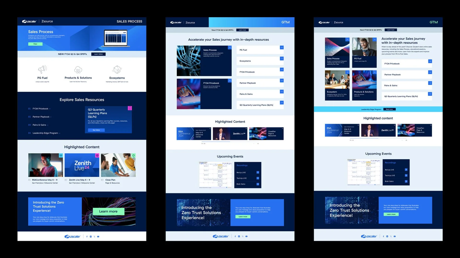  Variations presented to the team. 