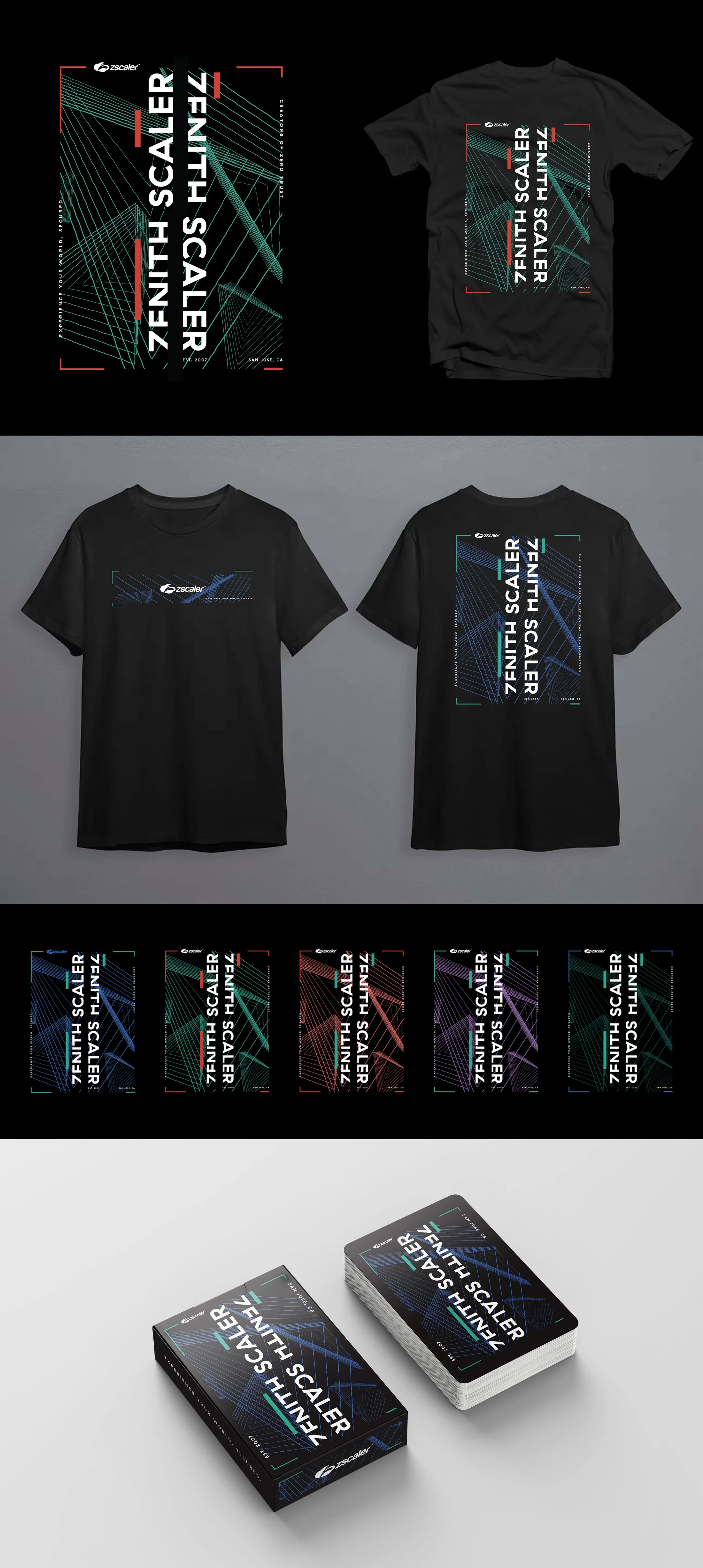  A company store called "The Shop" was set up near the main stage conference room, and the goal was to create merchandise that was NOT themed with the event.  We wanted products and apparel that wouldn't be dated with the Sales Kick Off from that par