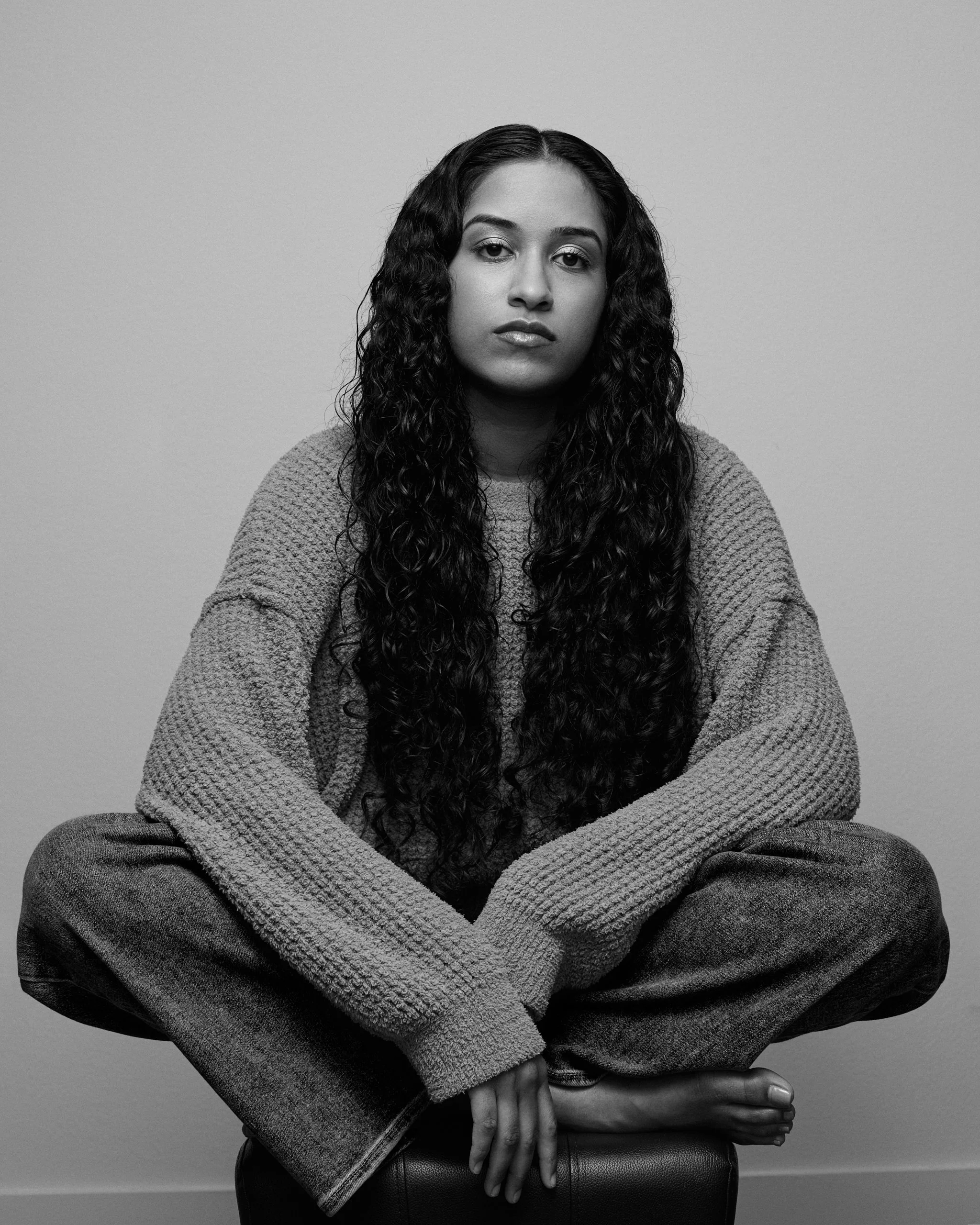 Black and white portrait by photographer Matthew Gaskins in San Antonio Texas