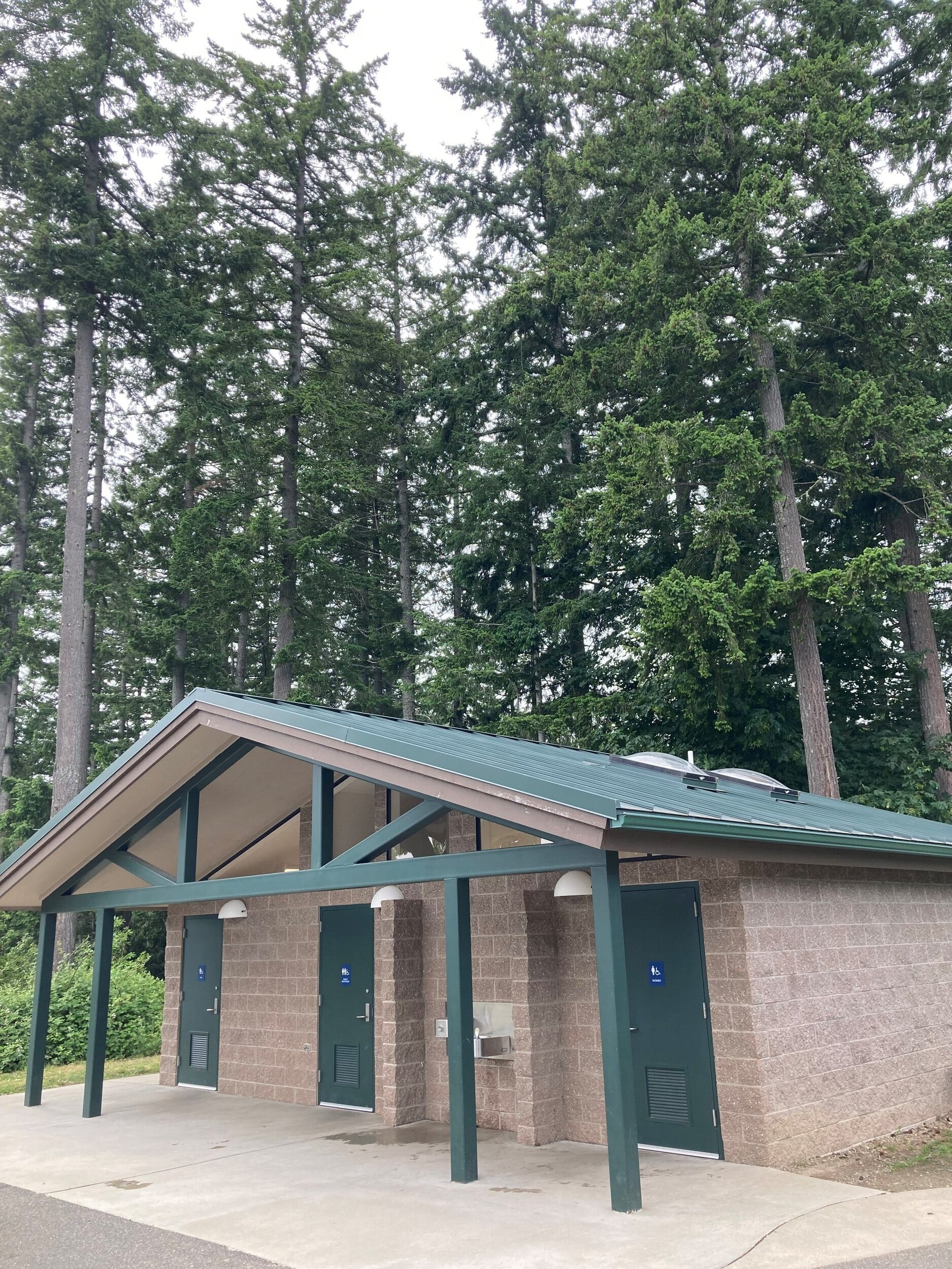 Brick restrooms at Sehmel park