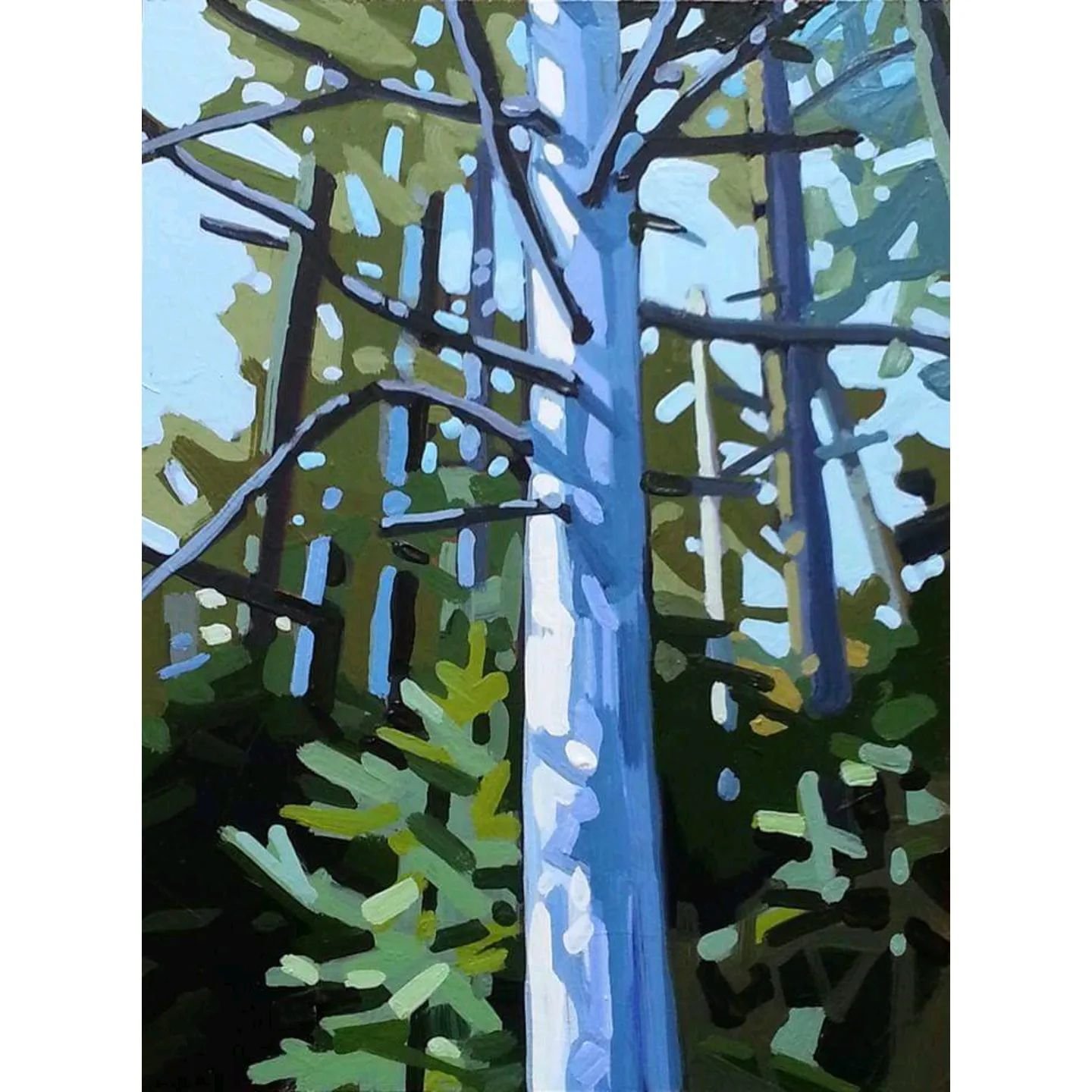On the theme of our woodland, A lovely little 5x7 from a couple years ago. 

Sold.