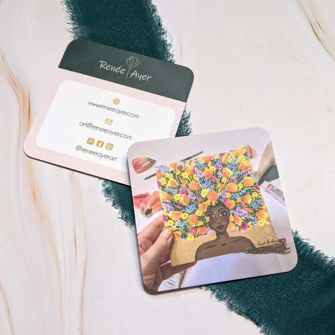 New business cards arrived! Thanks to @MOO they all have different photos of my artwork on the backs.