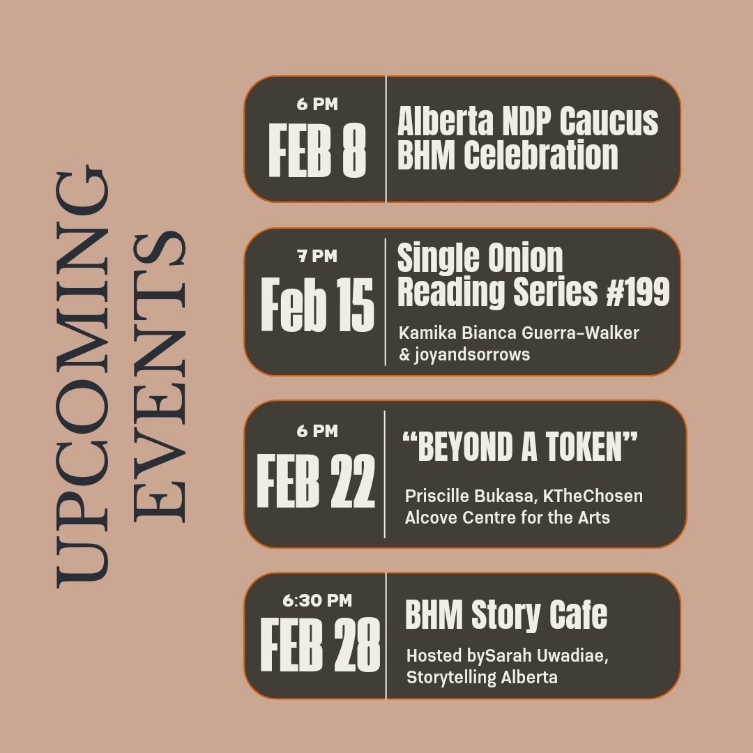 Announcing some events for this month! All event registration can be found using the link in my bio or alotofpoetry.com! 🔗 

Hope to see you there and thank you to eveyone that asked me to be a part of their events. I told myself for this BHM I woul