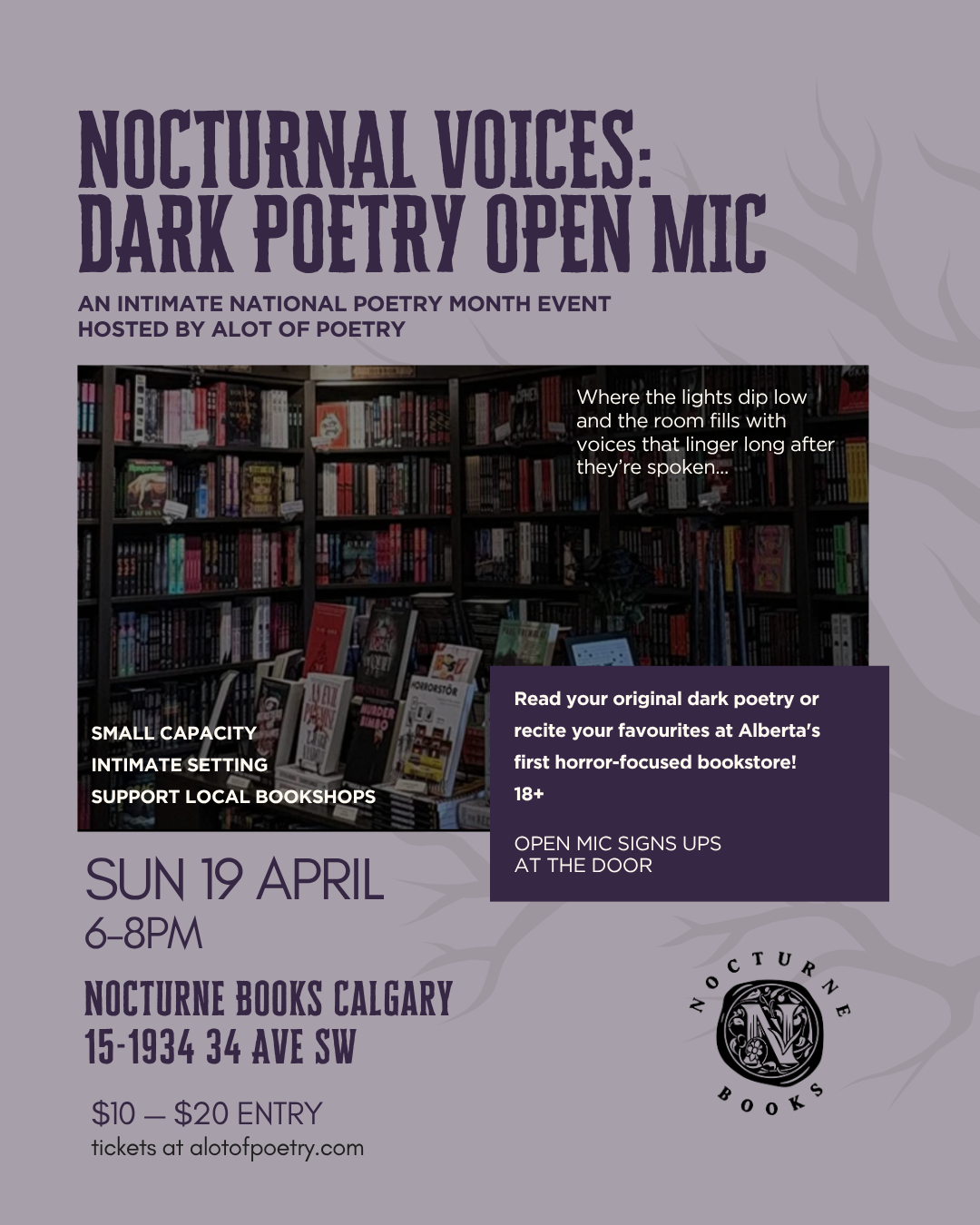 Nocturnal Voices: A Dark Poetry Open Mic