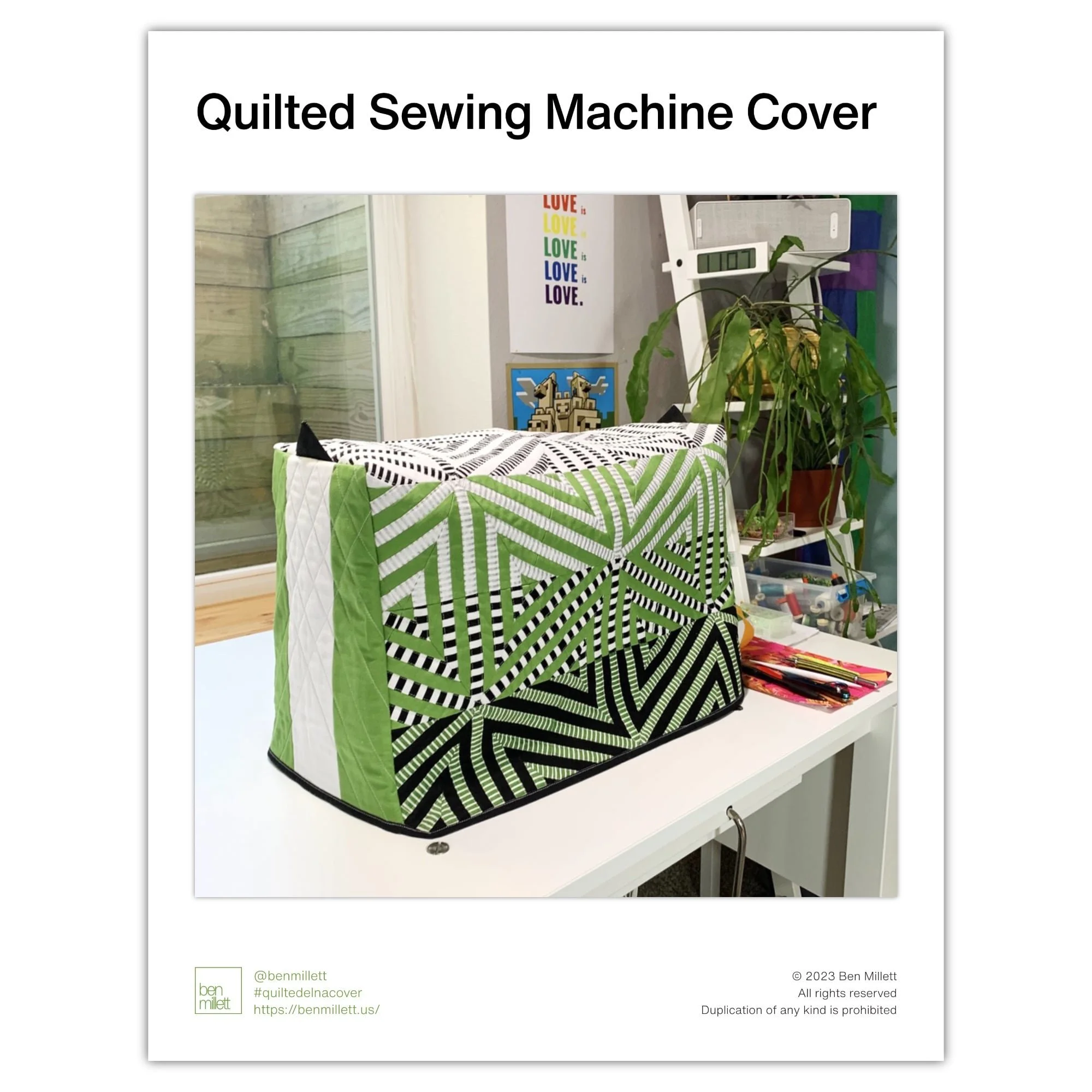 Quilted Sewing Machine Cover — Ben Millett
