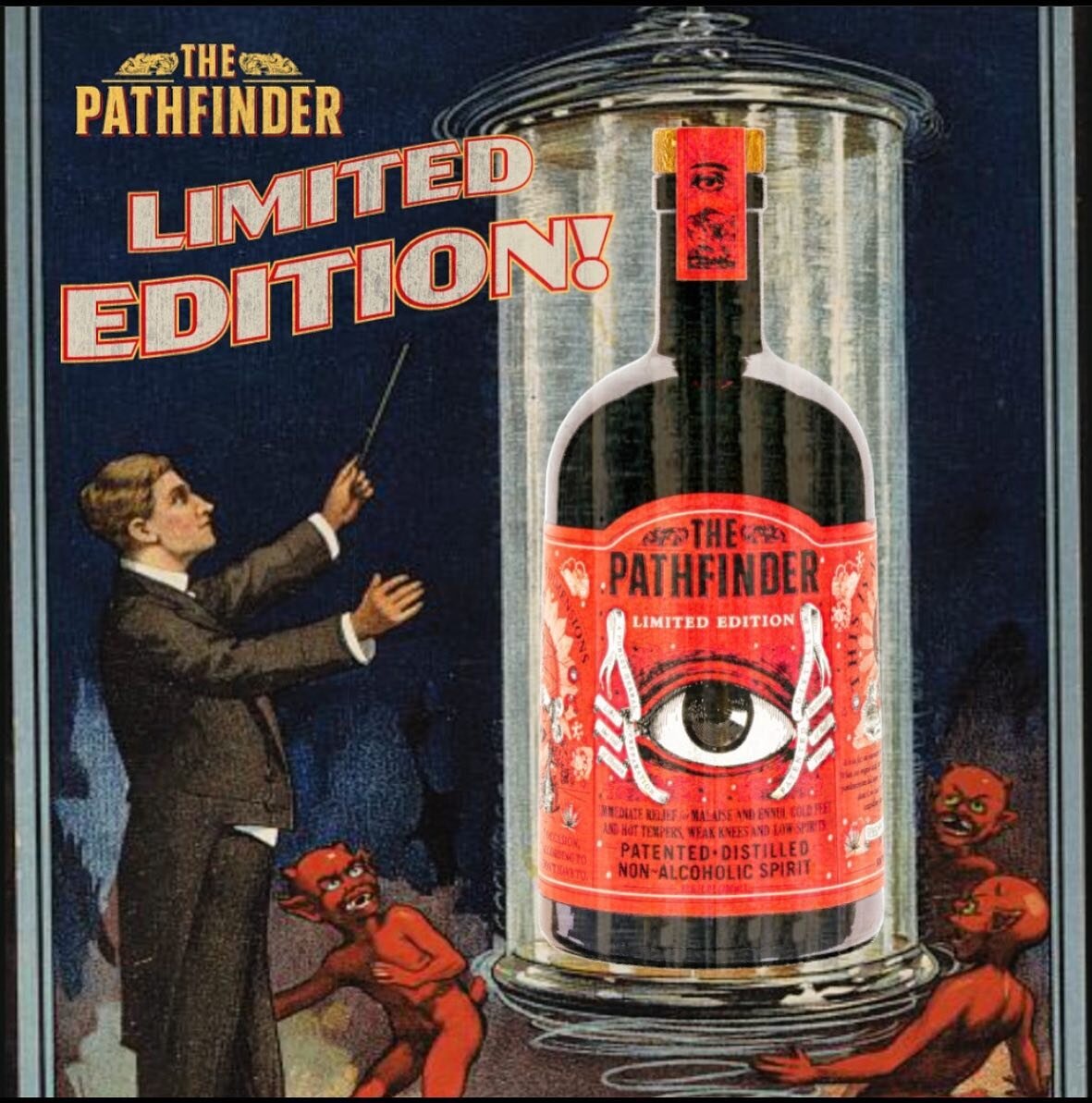 We got a special package today! @drinkthepathfinder is finally back in stock and we&rsquo;ll have a few of the limited edition bottles on retail THIS Friday! 👁️