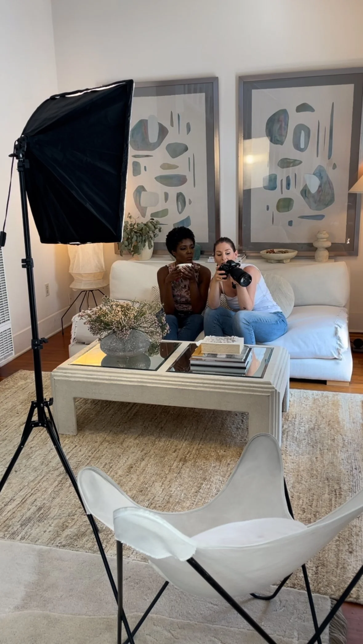 Model coaching session with a model
