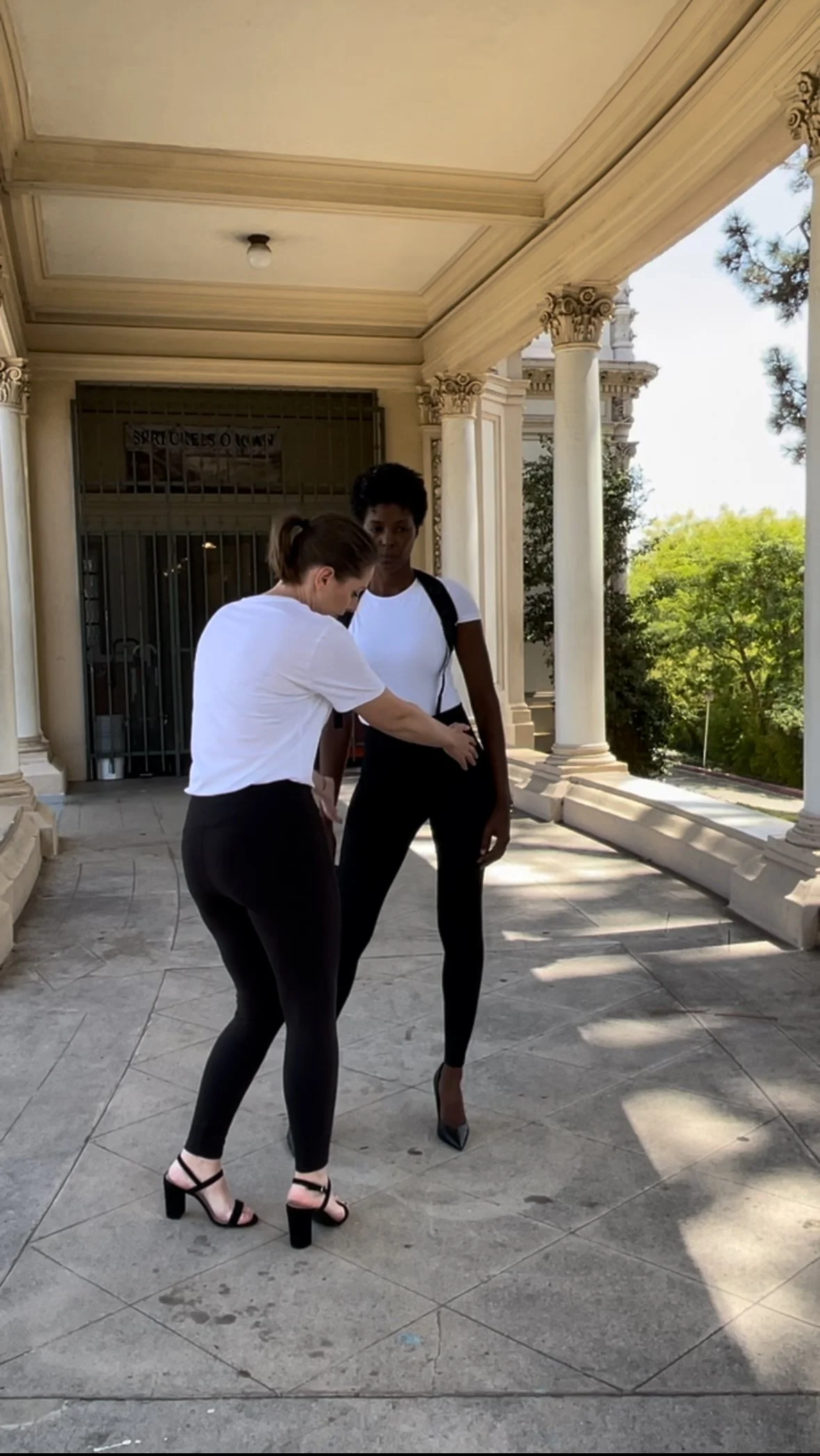 Model coaching session with a model
