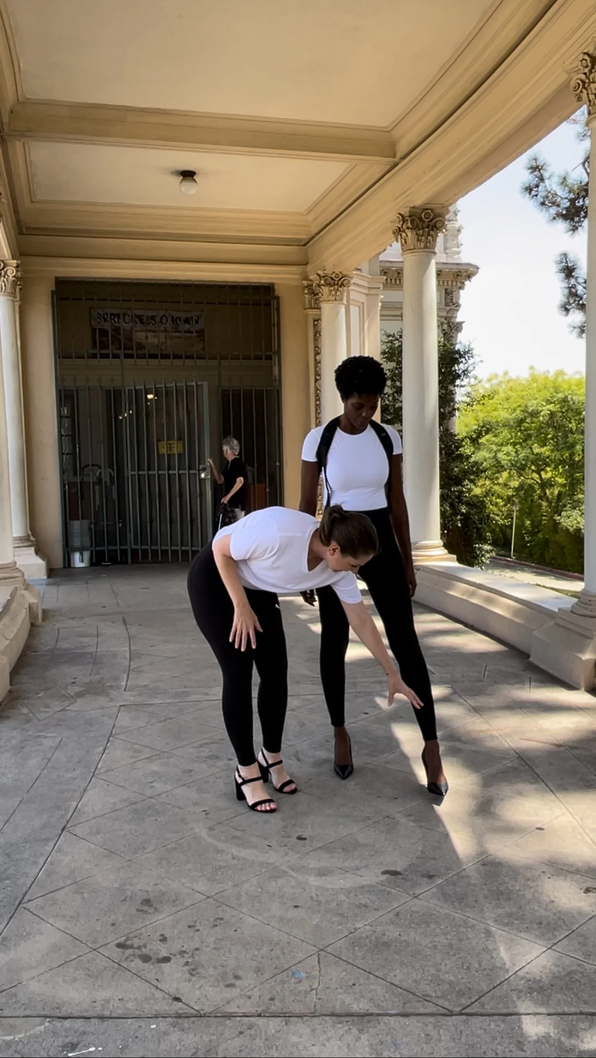 Model coaching session with a model