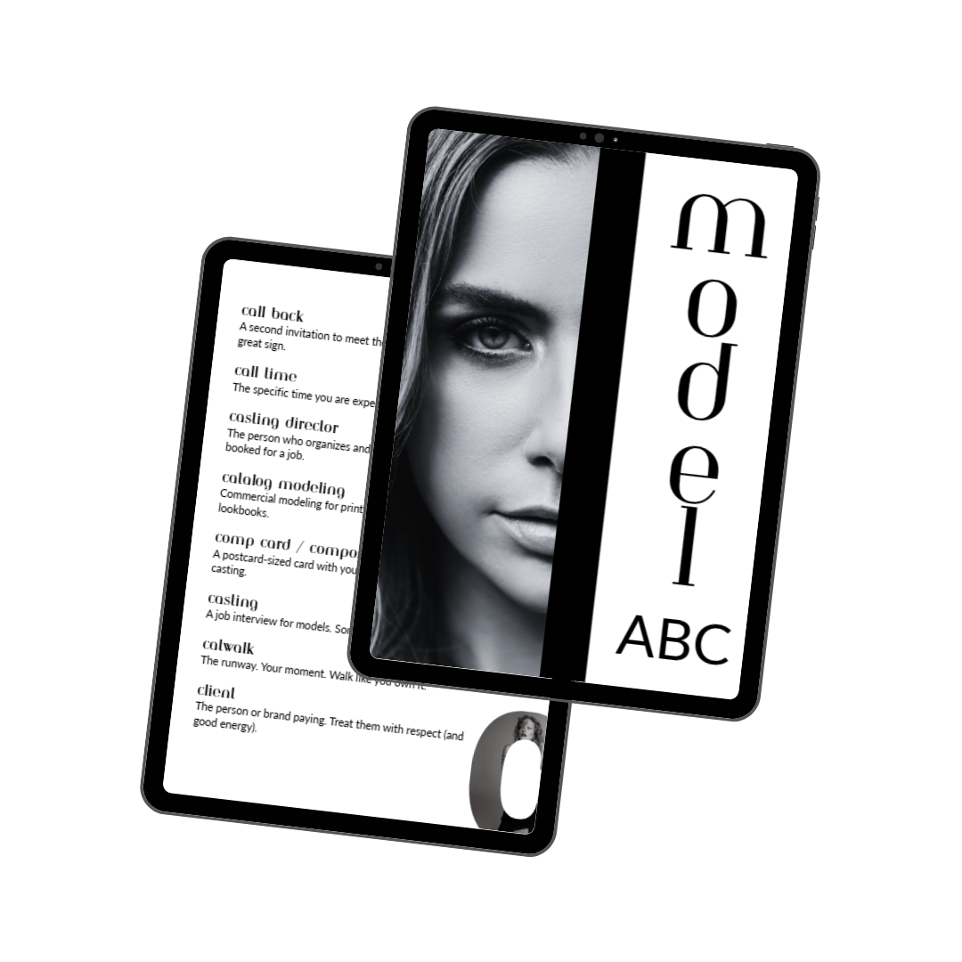 Tablet with a model ABC guide