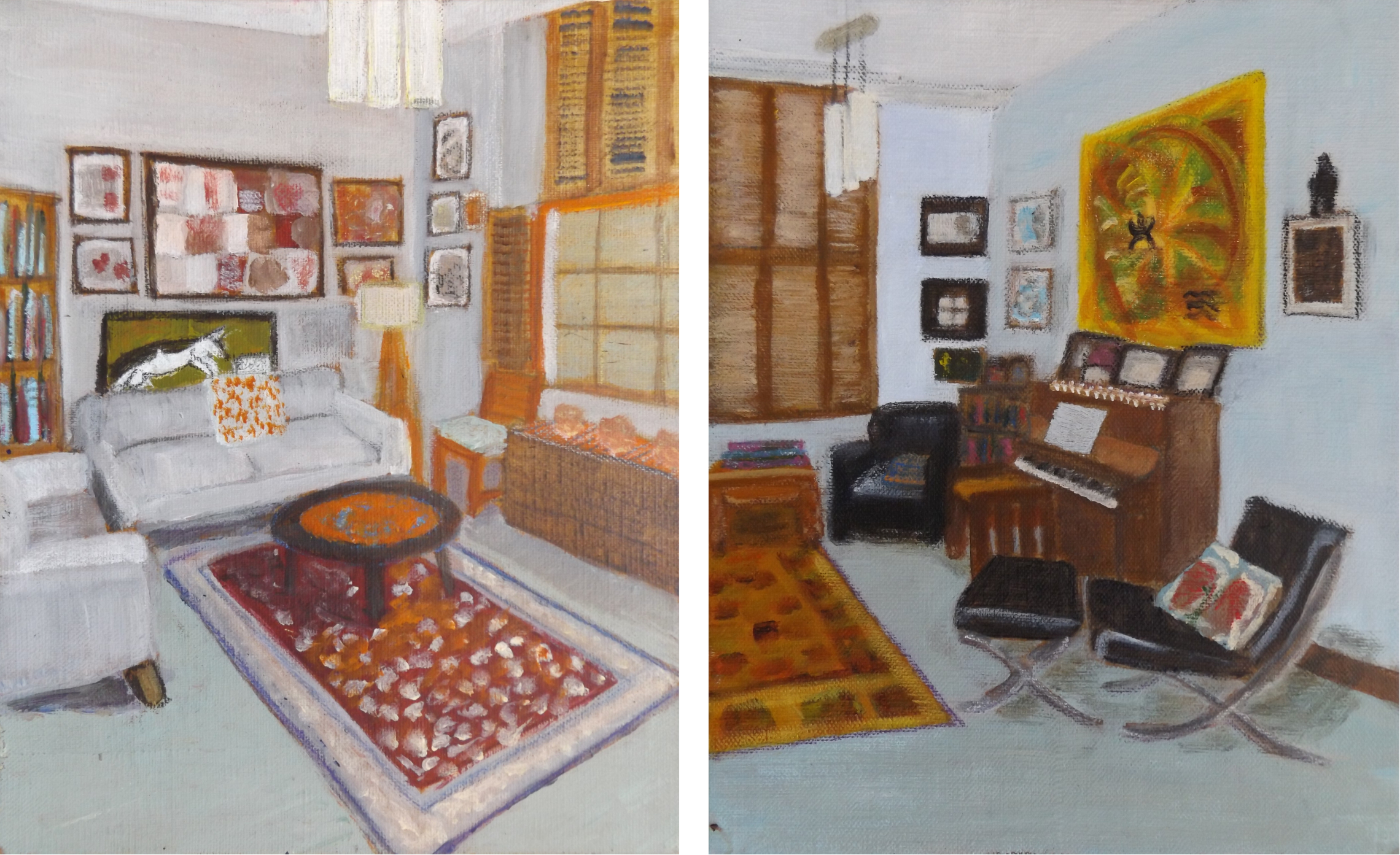 Home Is Where The Art Is (Diptych) - Elizabeth Wilson