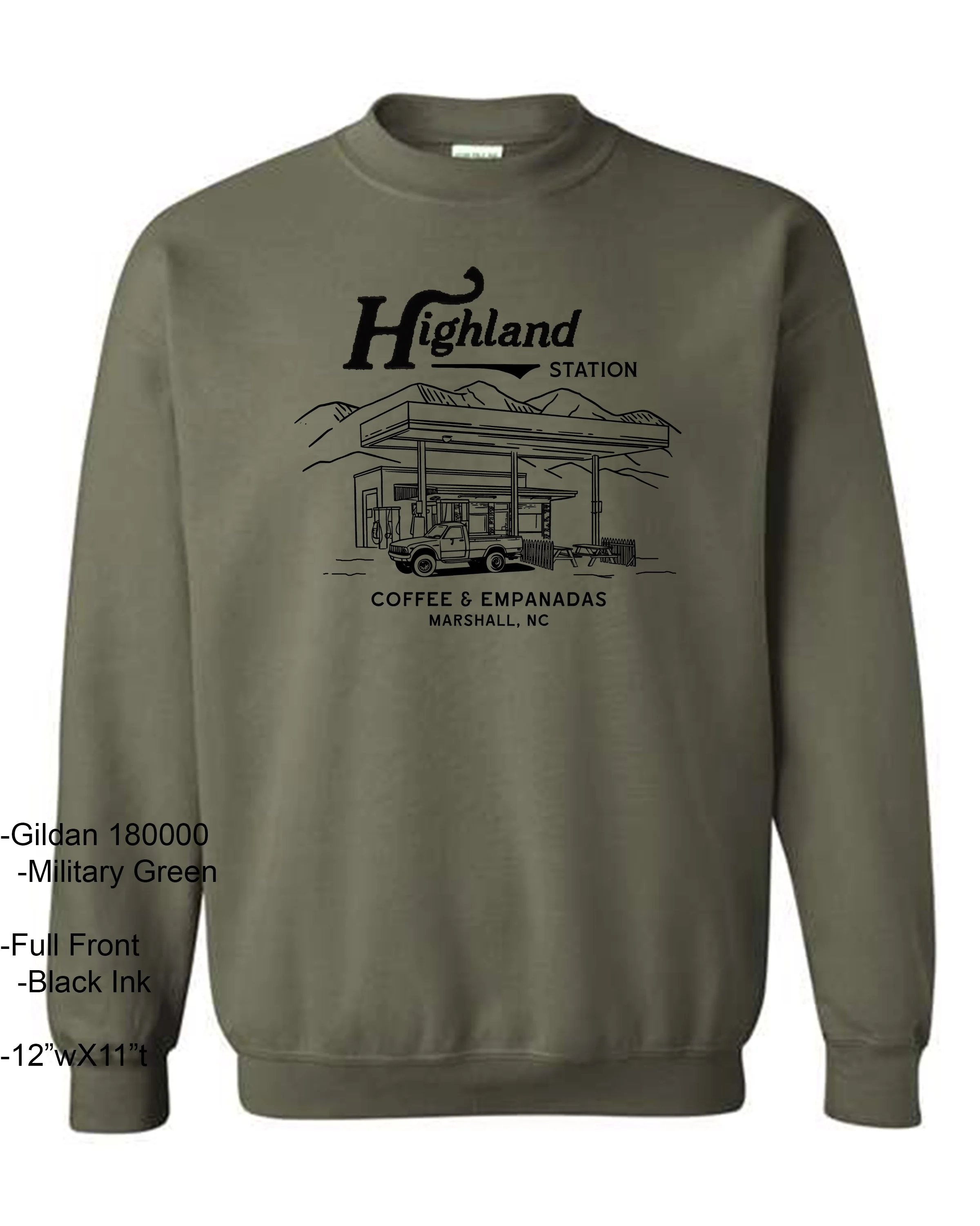 Gildan 18000 crew neck military green MOCK UP.jpg