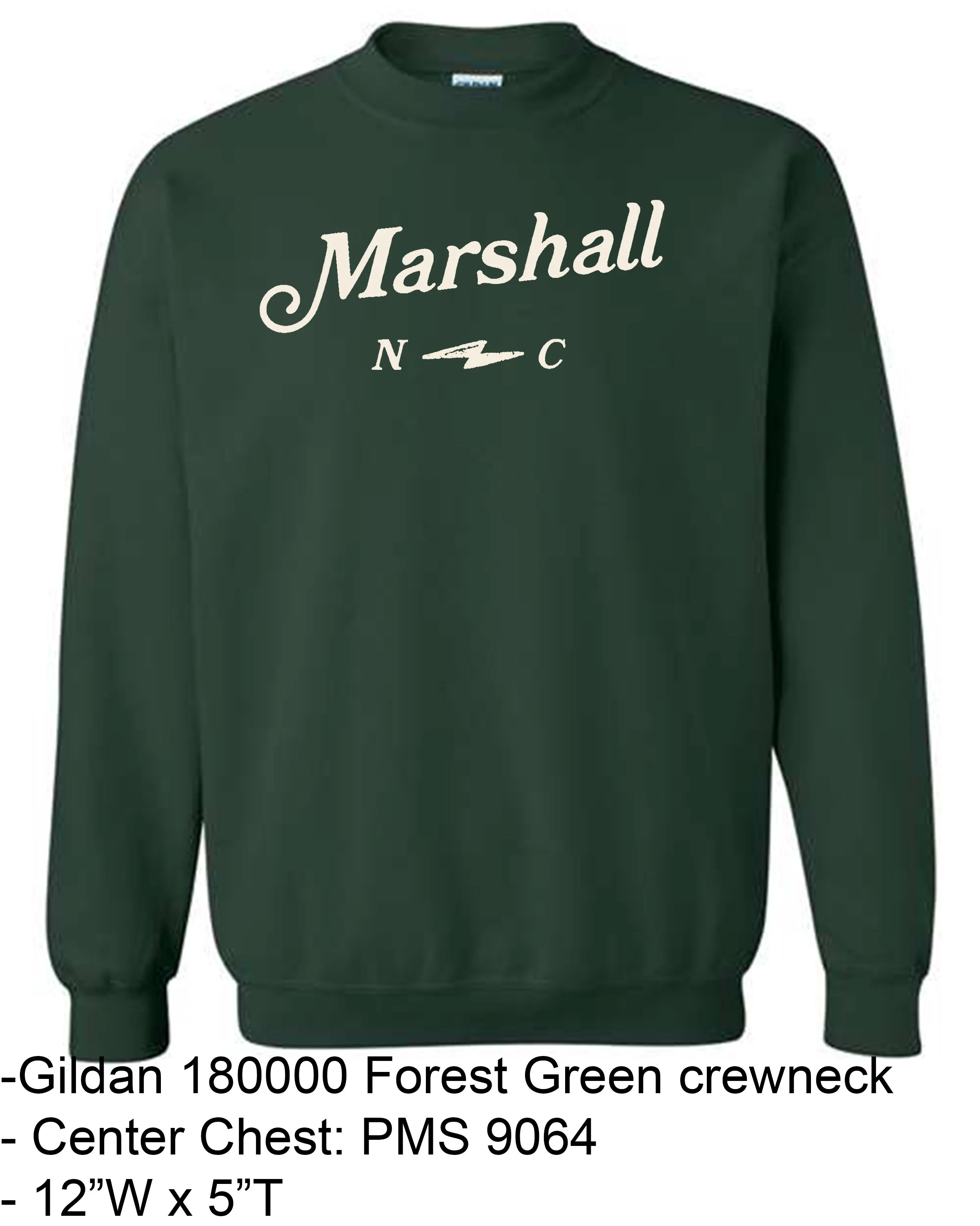 Gildan 18000 forest green crew neck mock up.jpg