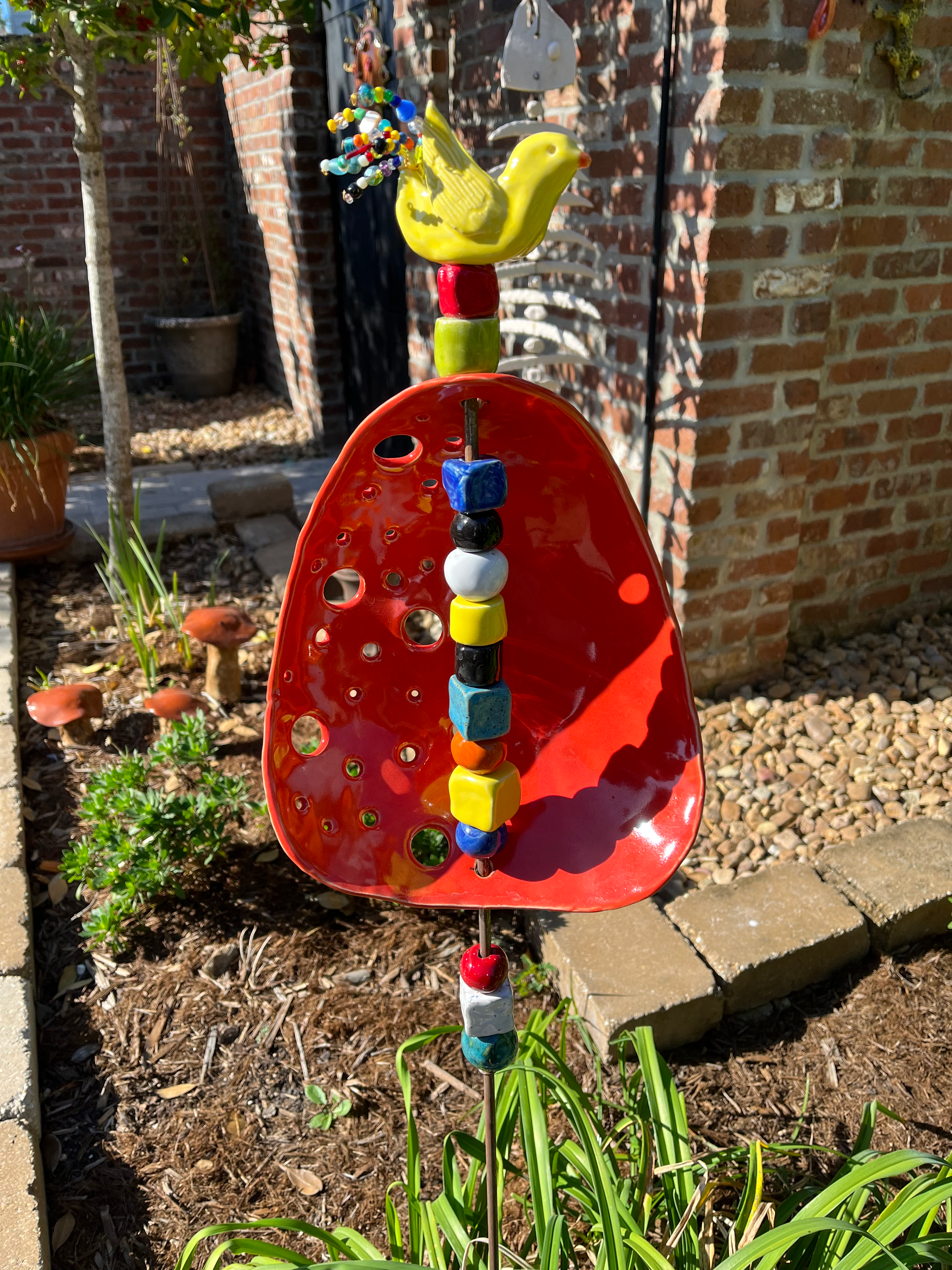 Garden Art in Red Orange Color/Close Up $60