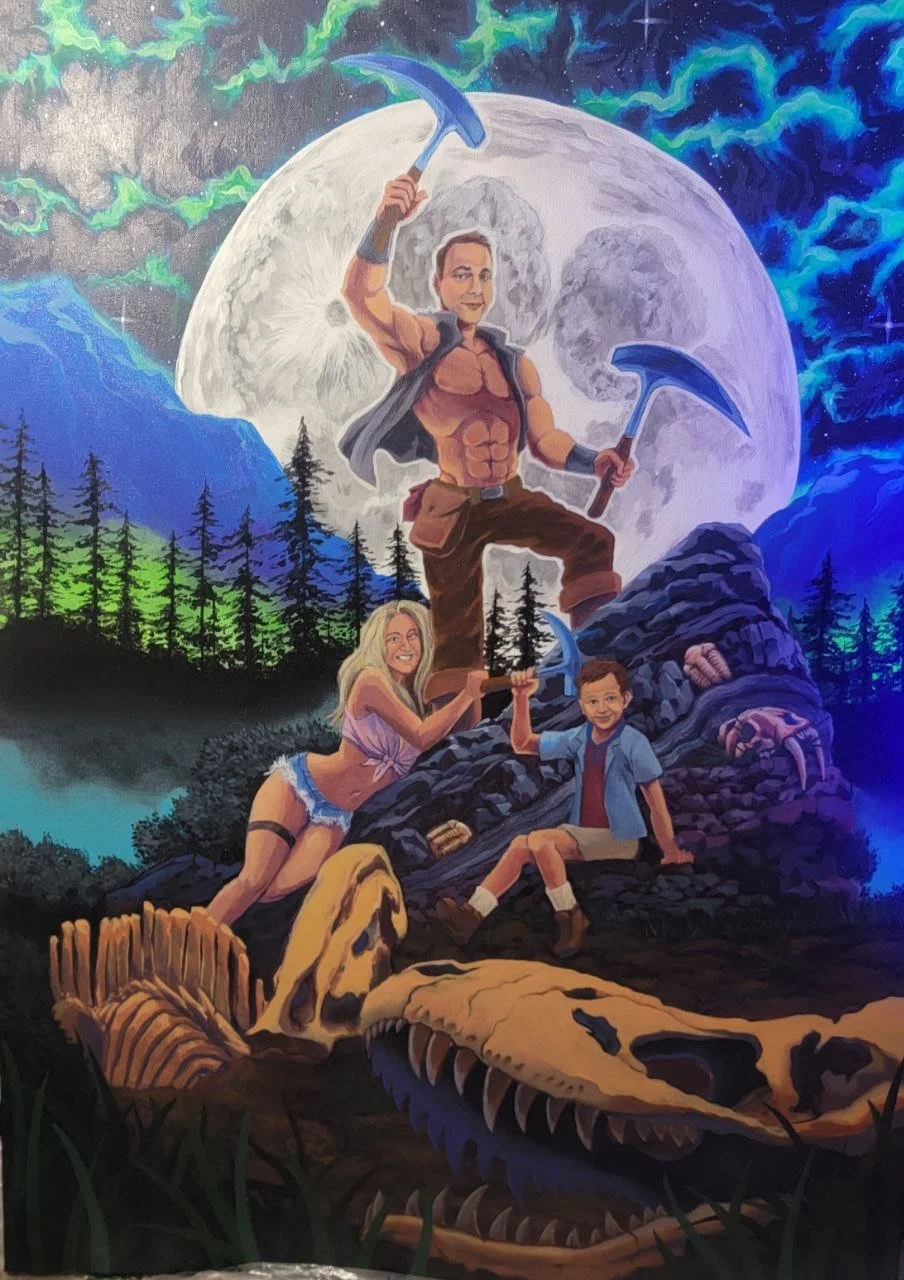 Custom Portrait done in Acrylics on a 30"x40" canvas.