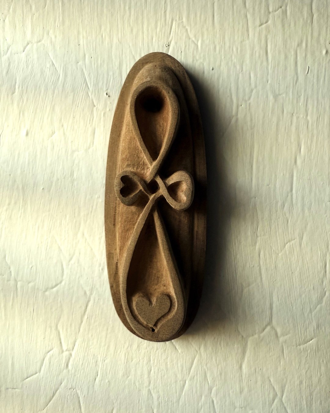 A carving made from the sawed-off end of a .22 rifle. 